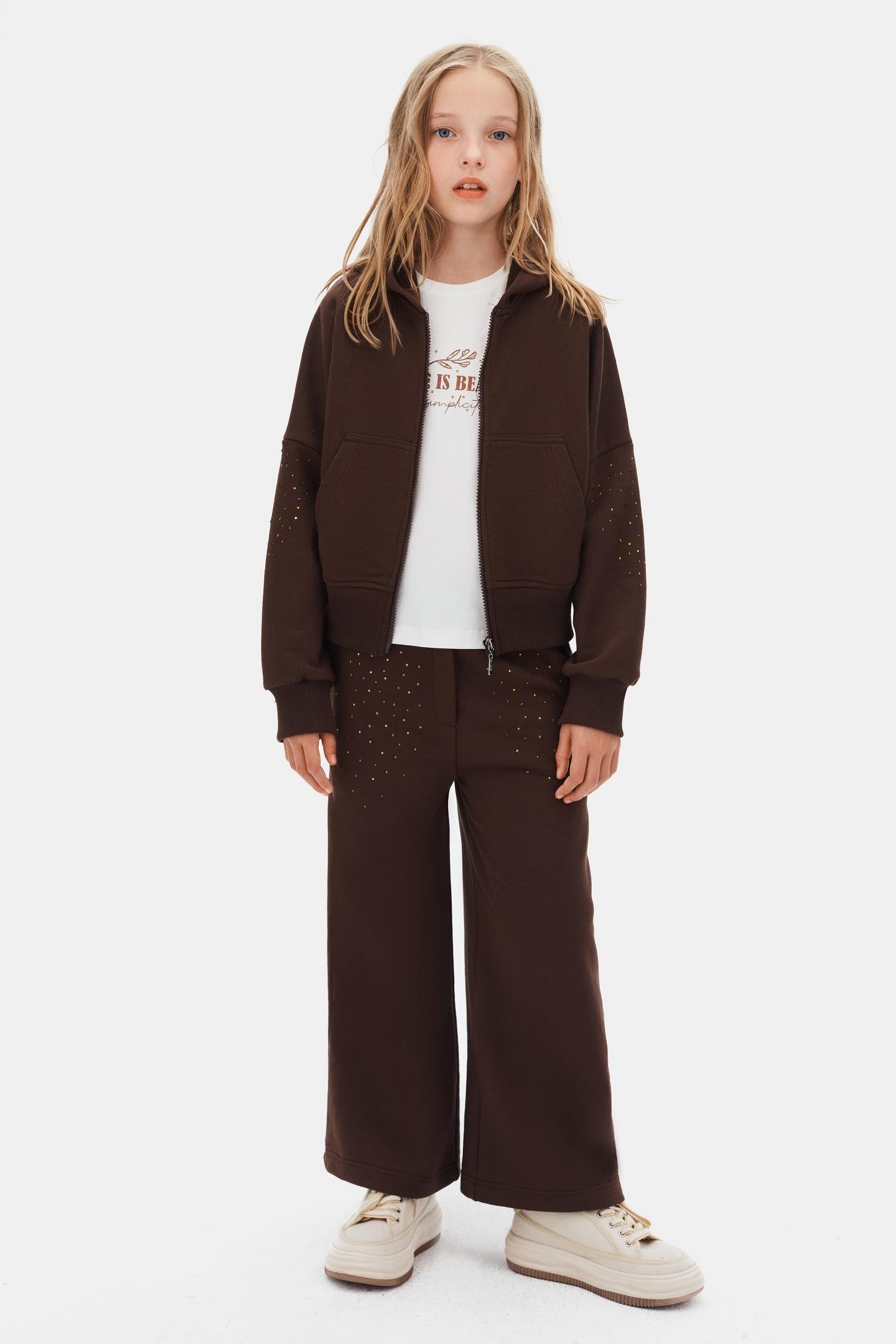 Nk Kız Çocuk Coffee Takım 8-14 Yaş Kahve