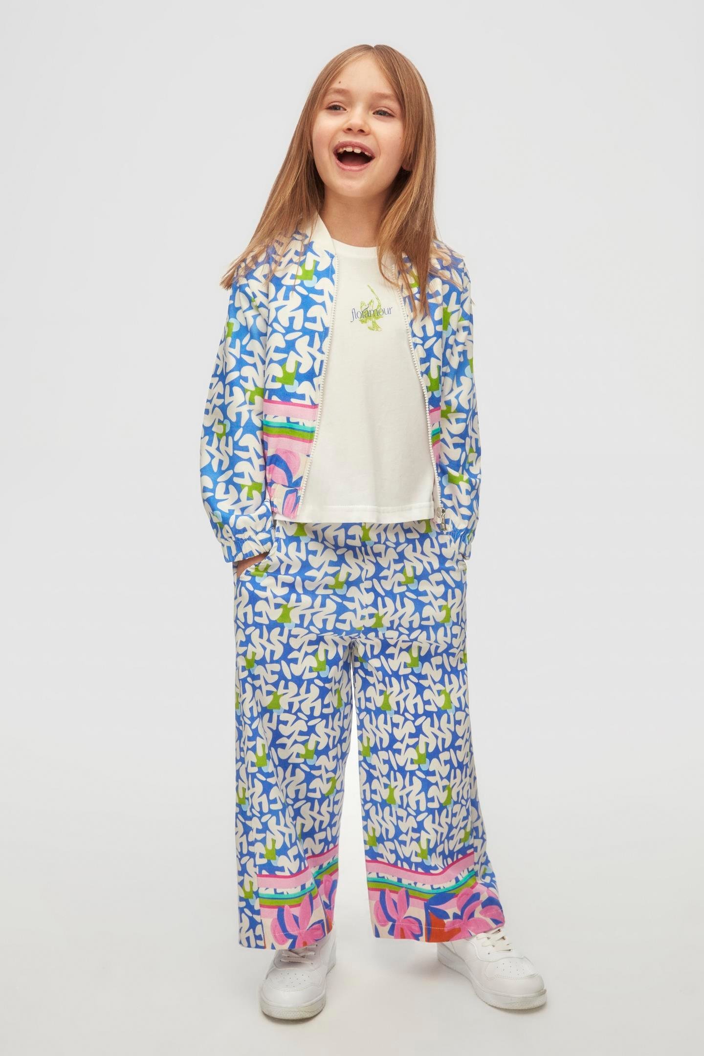 Nk Kız Çocuk Colourful Ceket 4-8 Yaş Mavi