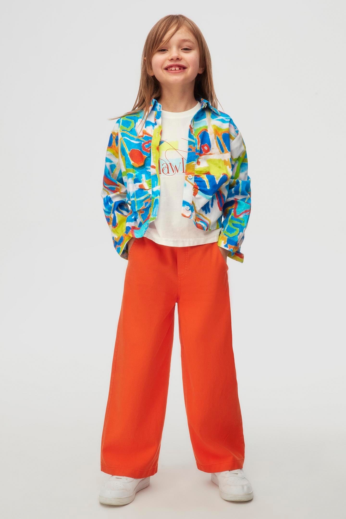 Nk Kız Çocuk Confetti Gömlek 4-8 Yaş Mavi