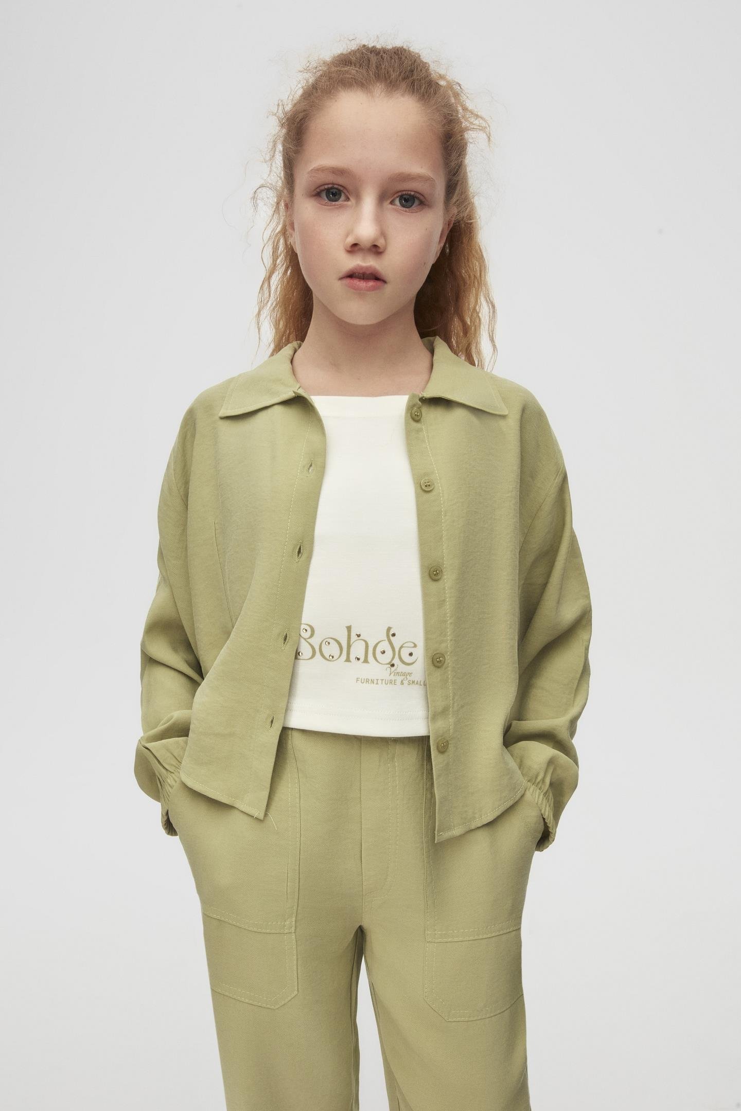 Nk Kız Çocuk Frozen Gömlek 10-16 Yaş Yeşil