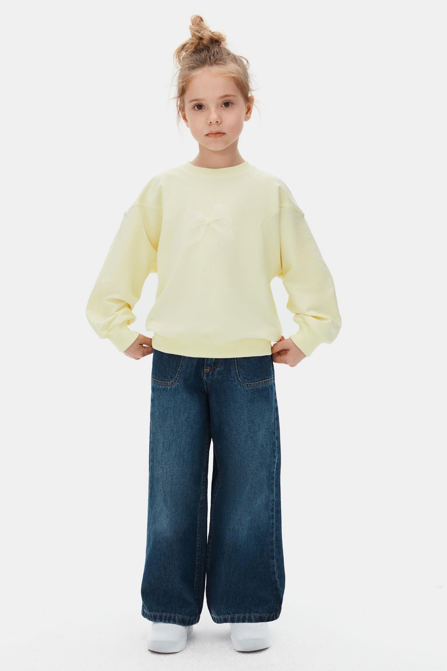 Nk Kız Çocuk Lime Sweatshirt 4-8 Yaş Sarı