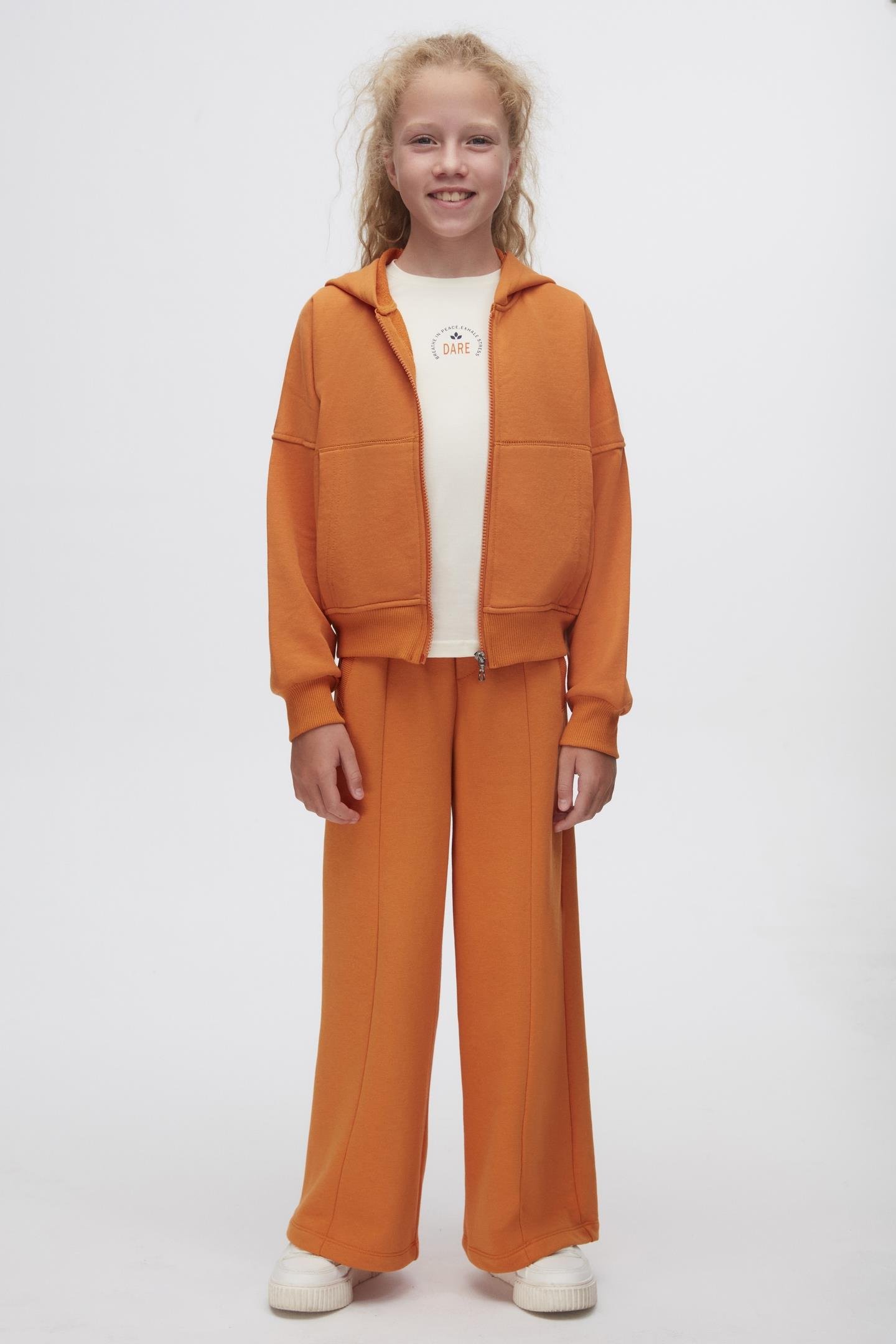 Nk Kız Çocuk Lotus Sweatshirt Hırka 8-14 Yaş ORANJ