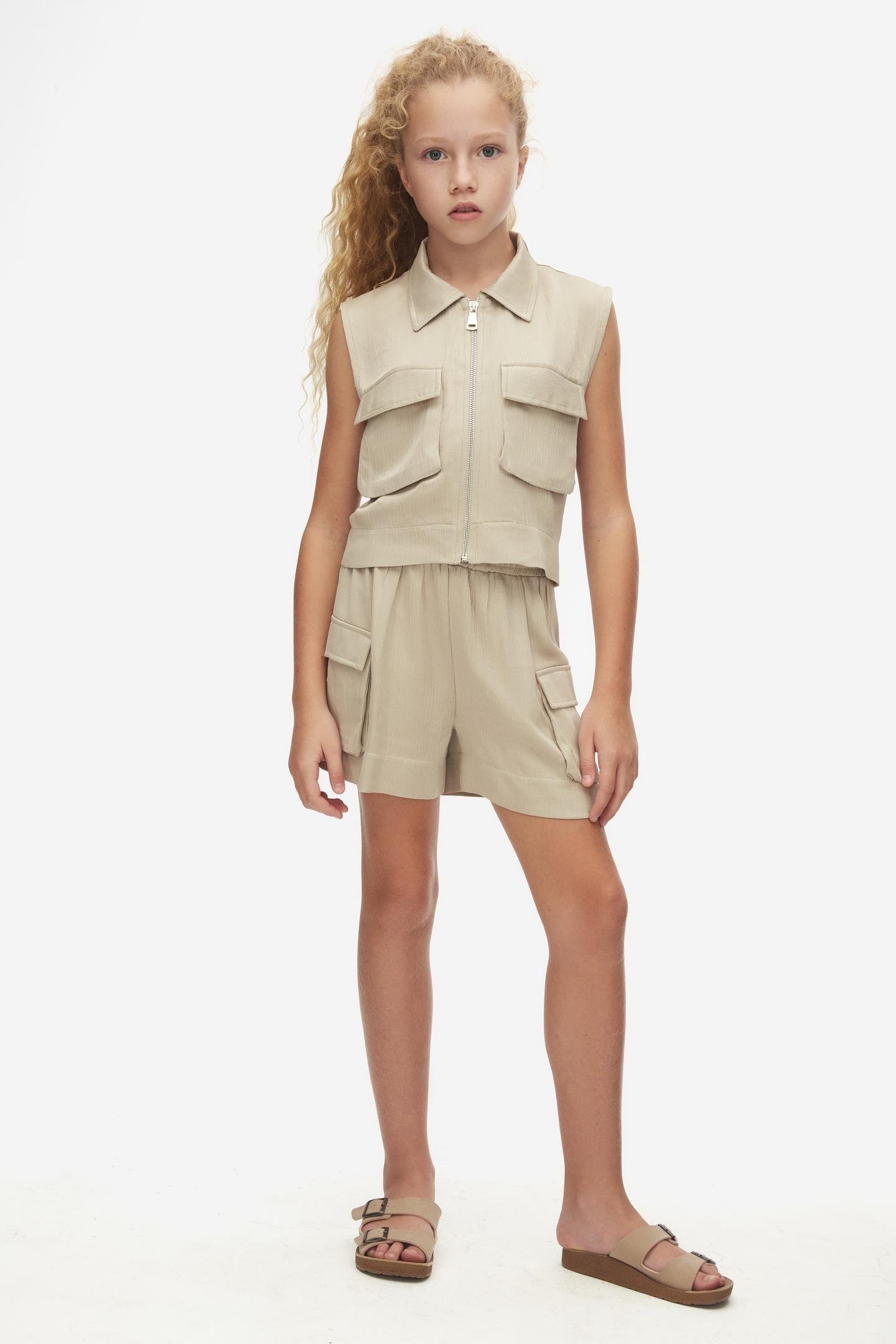 Nk Kız Çocuk Mallorca Şort 8-14 Yaş VİZON