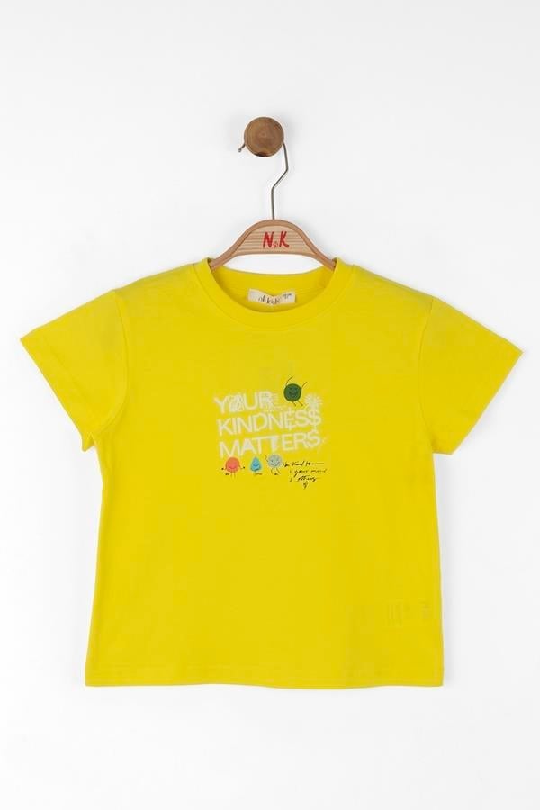 Nk Kız Çocuk Matters Tshirt 4-8 Yaş Sarı