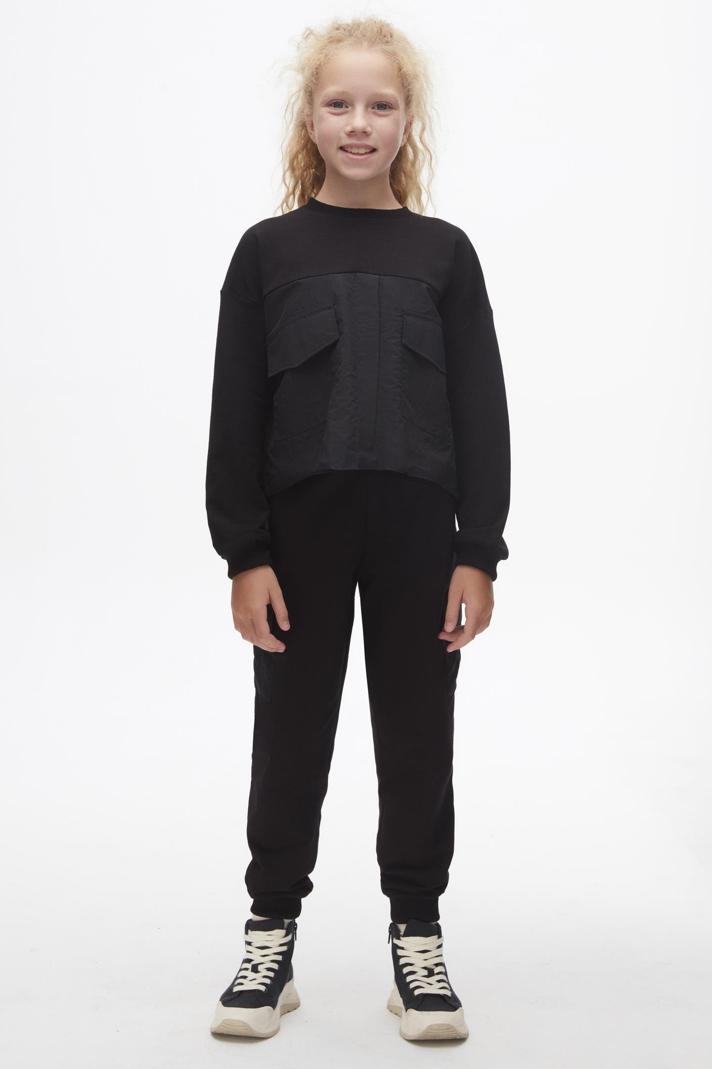 Nk Kız Çocuk Mikro Cep Pantolon 8-14 Yaş SİYAH