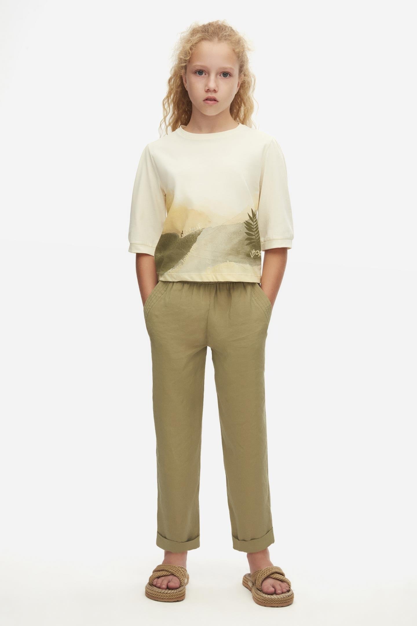 Nk Kız Çocuk Moss Pantolon 8-14 Yaş Haki