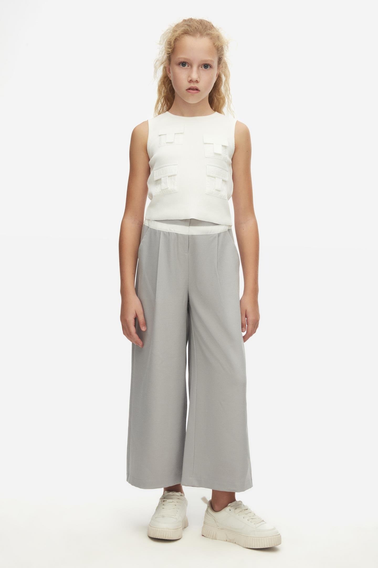 Nk Kız Çocuk Pensli Pantolon 8-14Yaş Gri