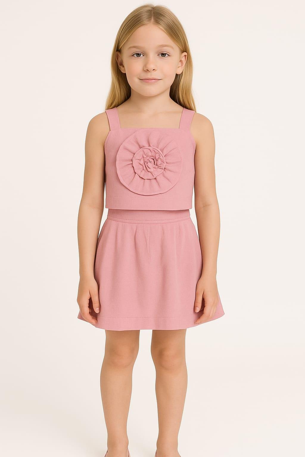Nk Kız Çocuk Sandshell Şortlu Takım 4-8 Yaş Pembe