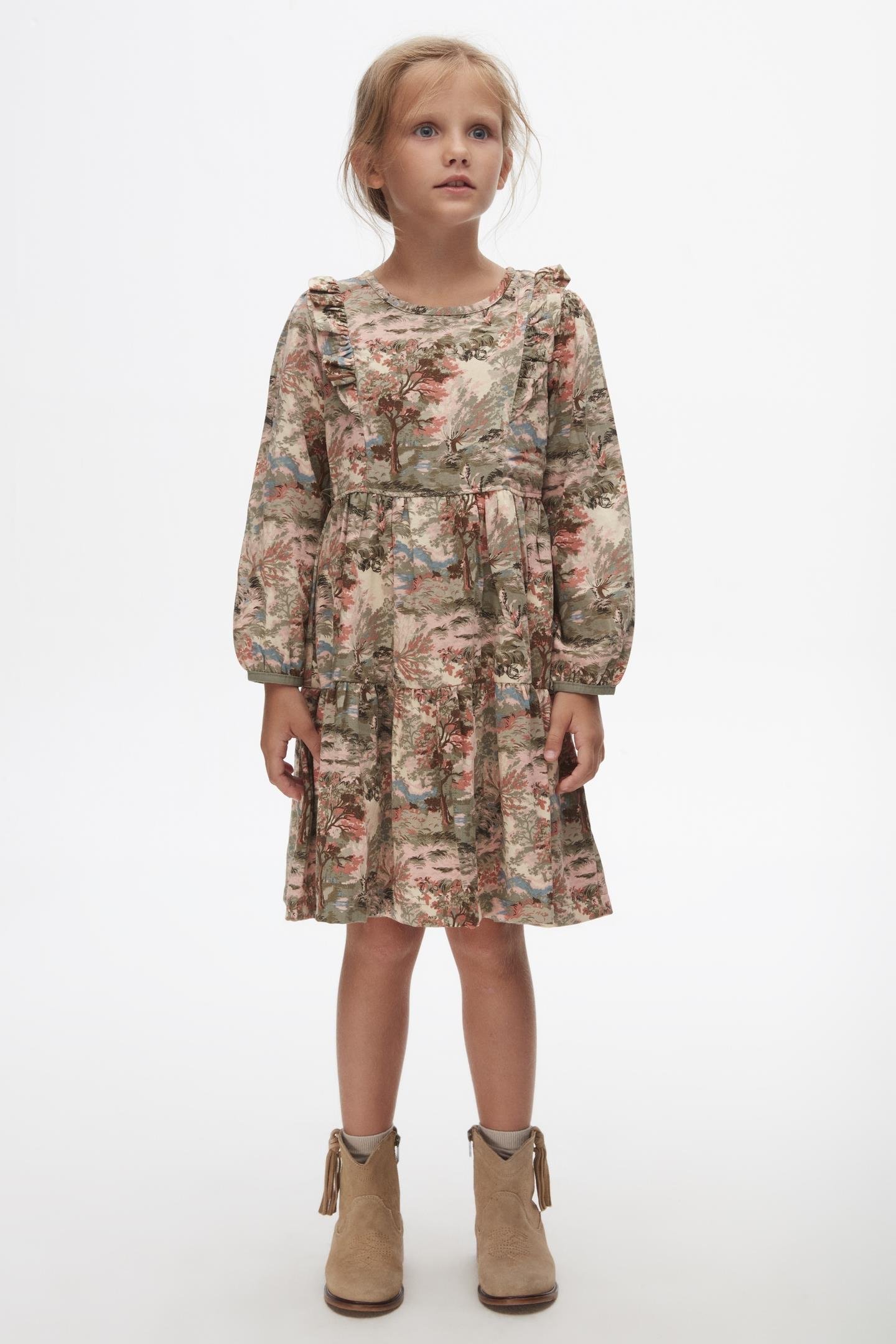 Nk Kız Çocuk Şebboy Elbise 4-8 Yaş PEMBE