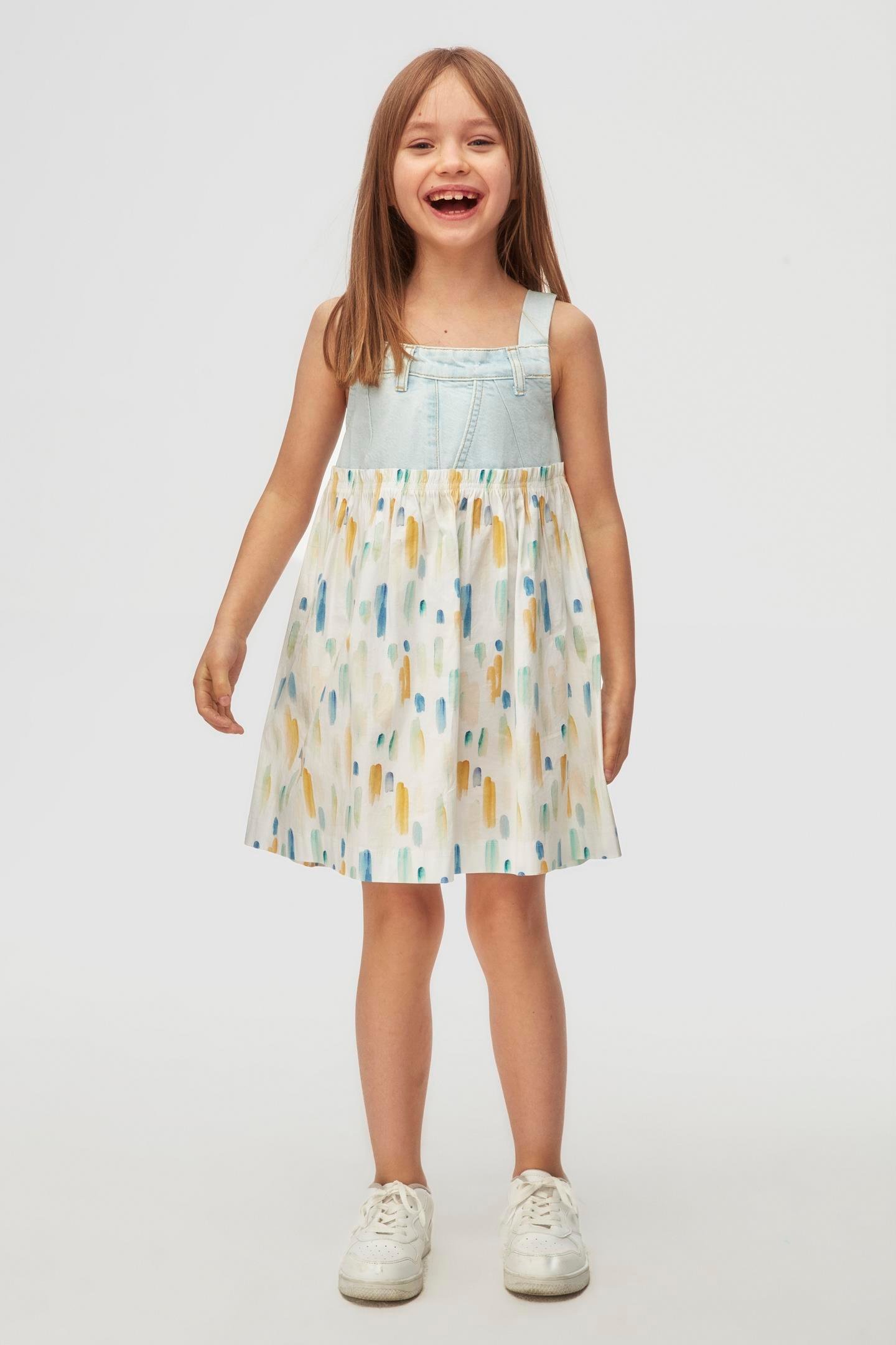 Nk Kız Çocuk Sharp Elbise 4-8Yaş Mavi