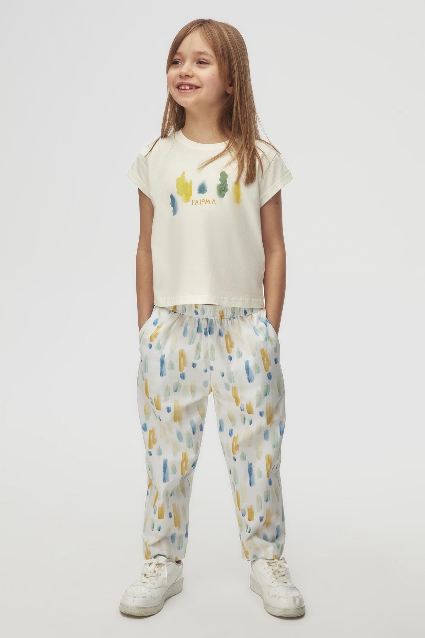 Nk Kız Çocuk Sharp Pantolon 4-8 Yaş Ekru