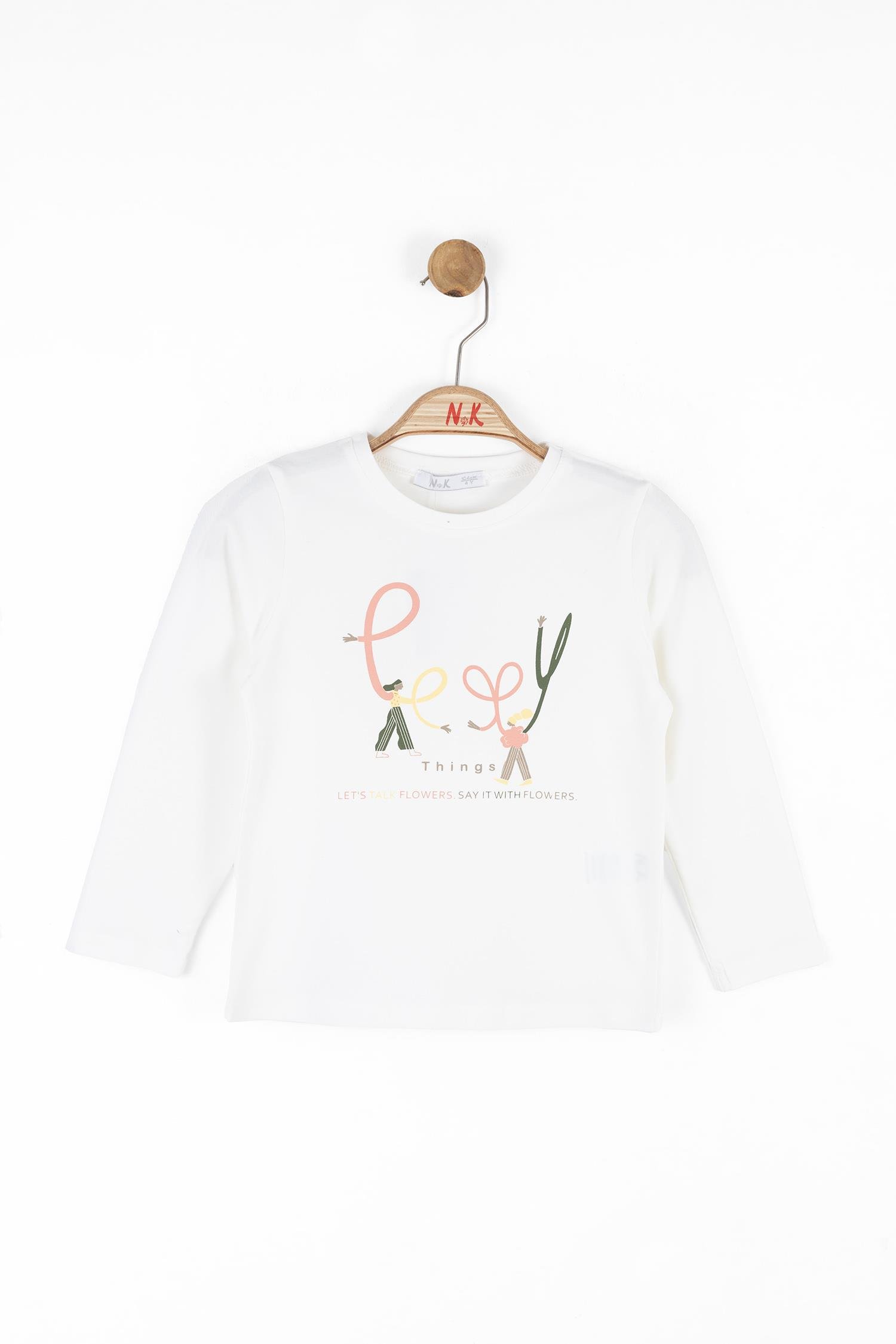 Nk Kız Çocuk Talk Sweatshirt 4-8 Yaş EKRU