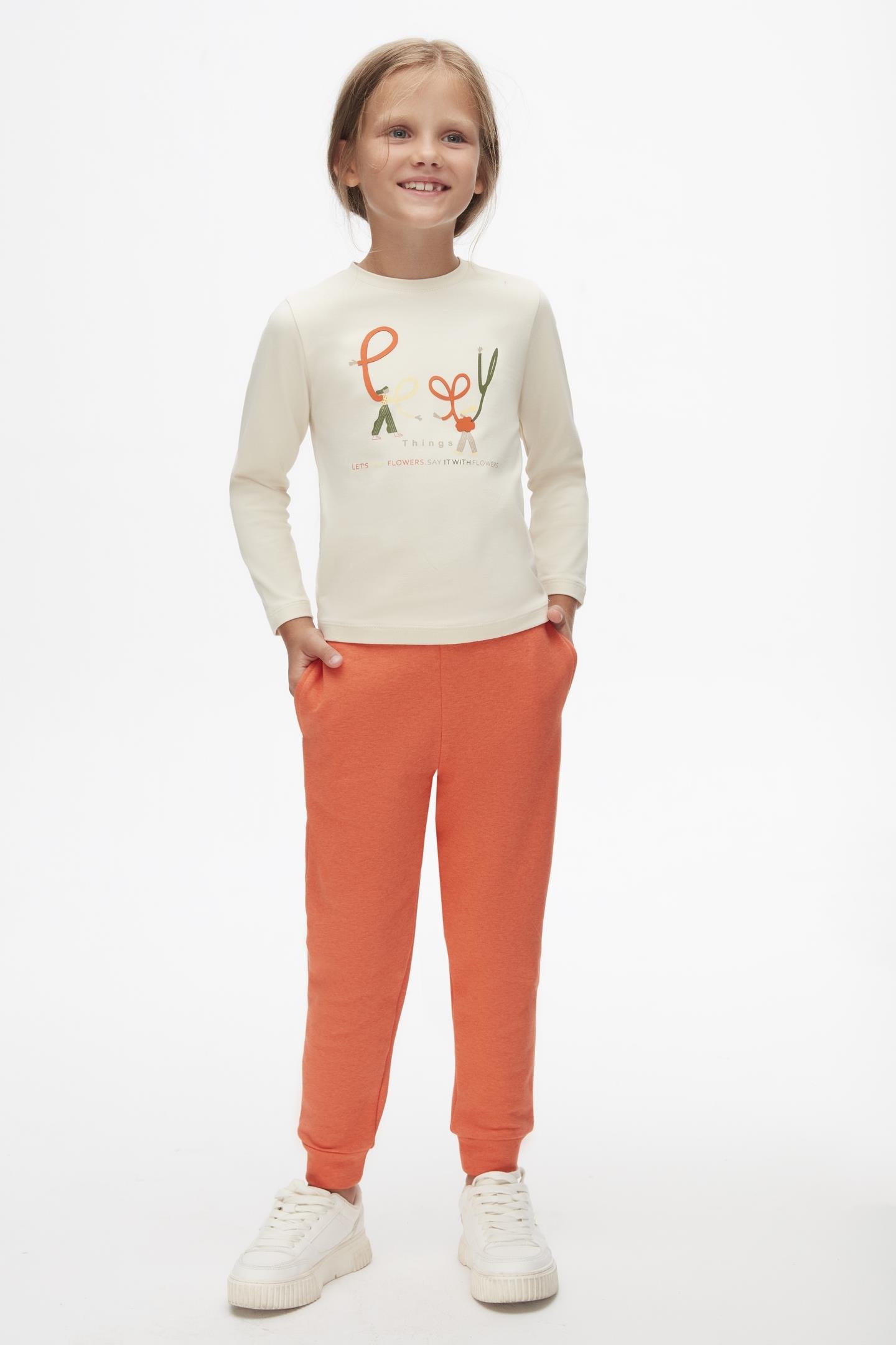 Nk Kız Çocuk Talk Sweatshirt 4-8 Yaş KREM