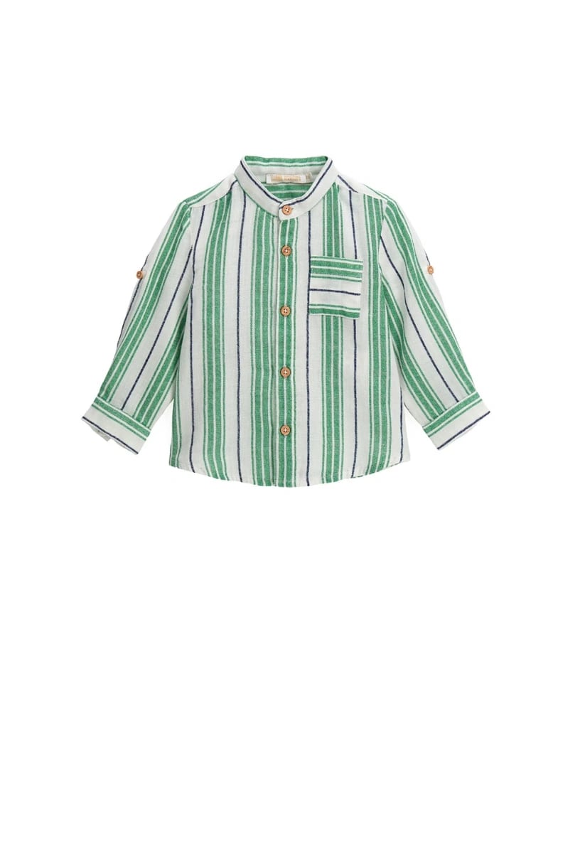 Orginal Marines Erkek Bebek Hakim Yaka Gömlek 9-24 Ay Yeşil
