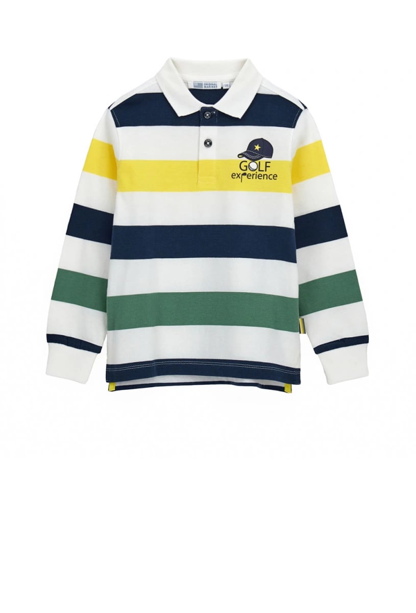 Original Marines Erkek Çocuk Çizgili sweatshirt 3-8 Yaş Beyaz