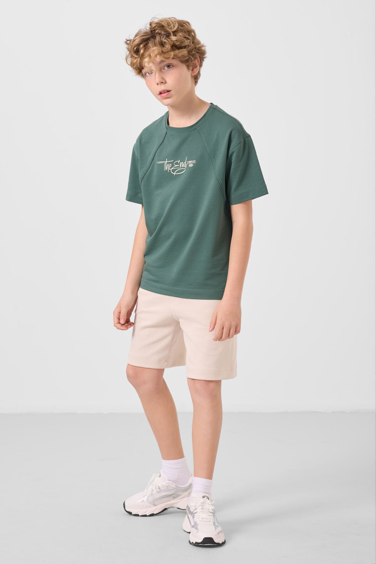 Tommylife Erkek Çocuk Baskılı Tshirt 9-15 Yaş Haki