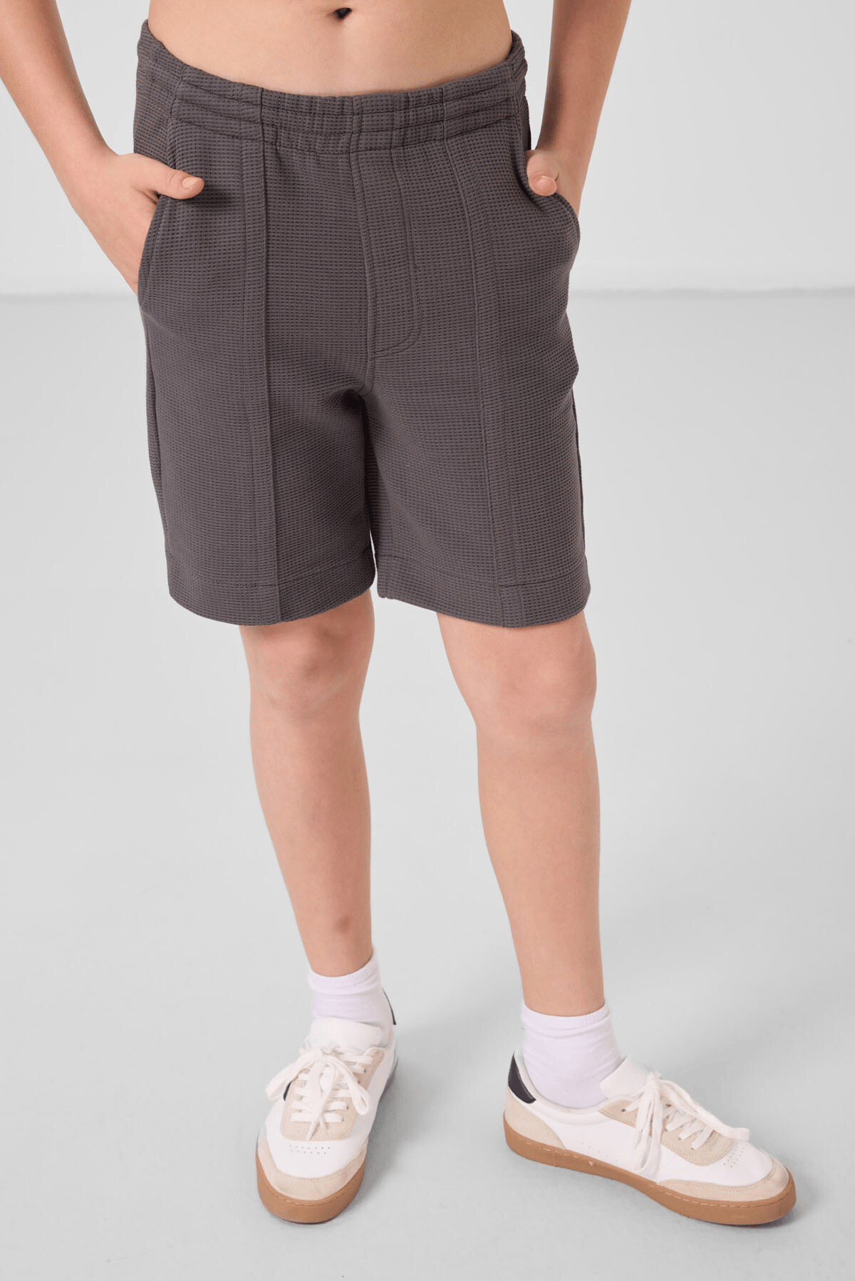 Tommylife Erkek Çocuk Pamuklu Şort 7-15 Yaş Gri