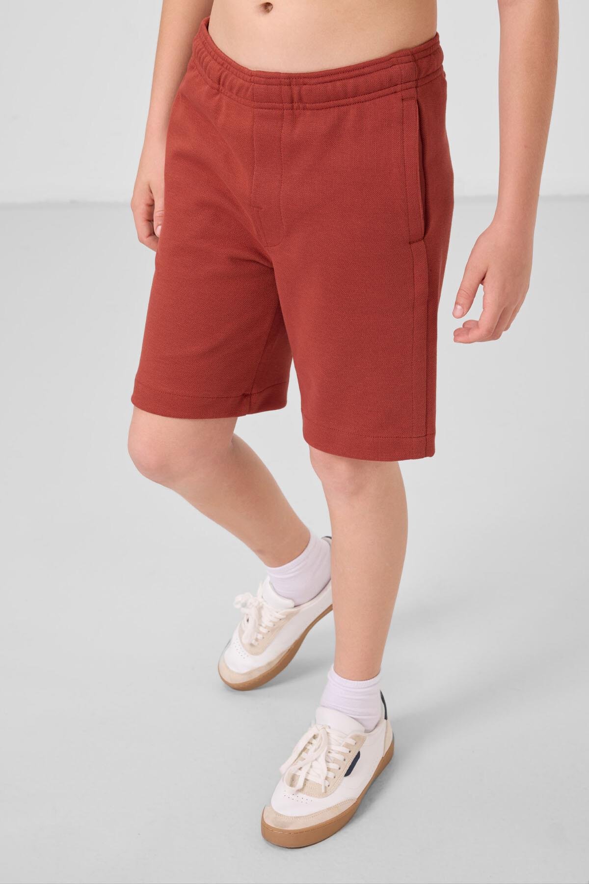 Tommylife Erkek Çocuk Pamuklu Şort 7-15 Yaş Kiremit