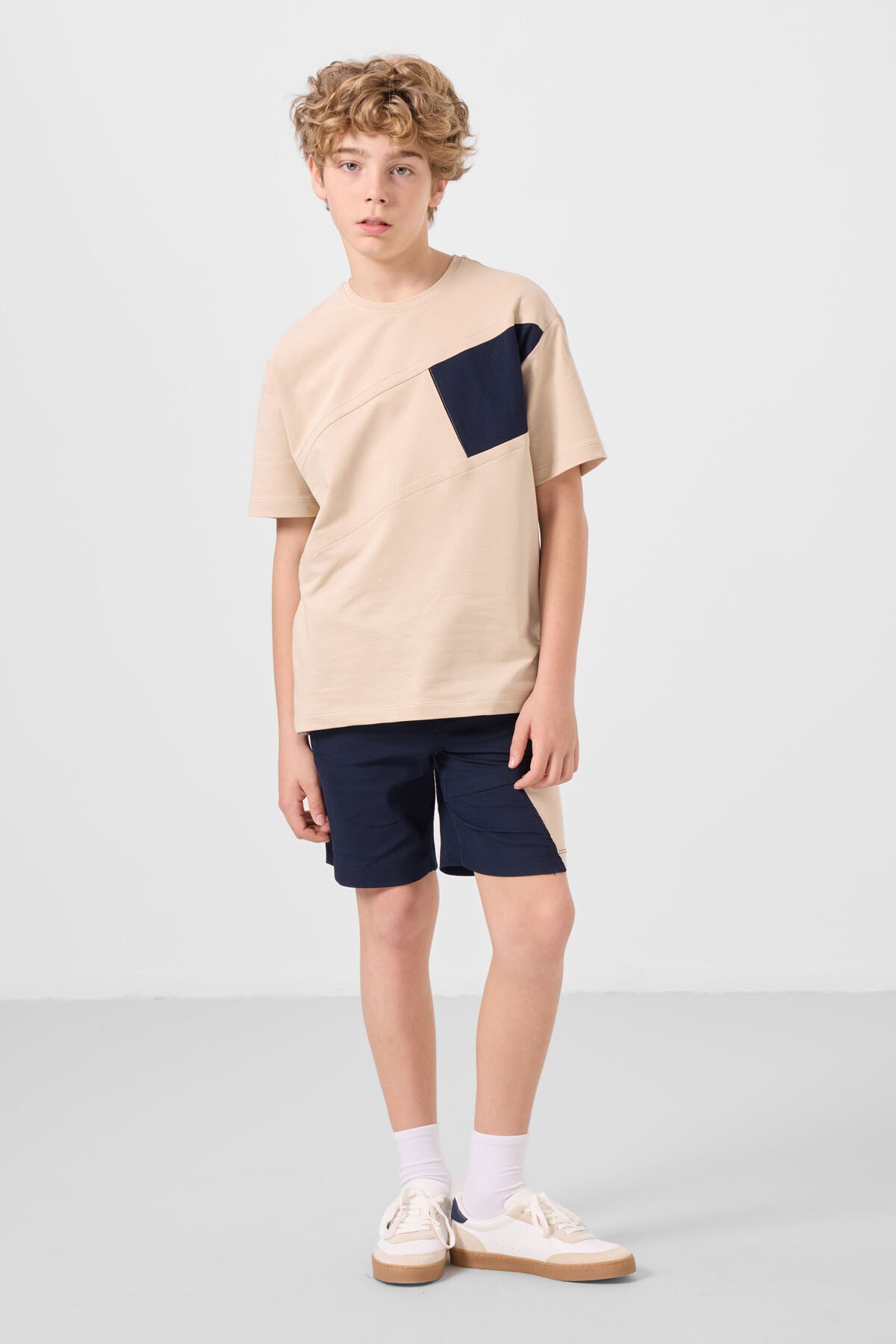 Tommylife Erkek Çocuk Şortlu Takım 7-15 Yaş Bej