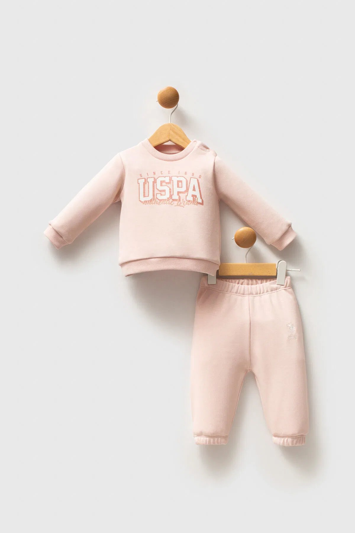 U.S Polo Kız Bebek Takım 6-36 Ay Pudra