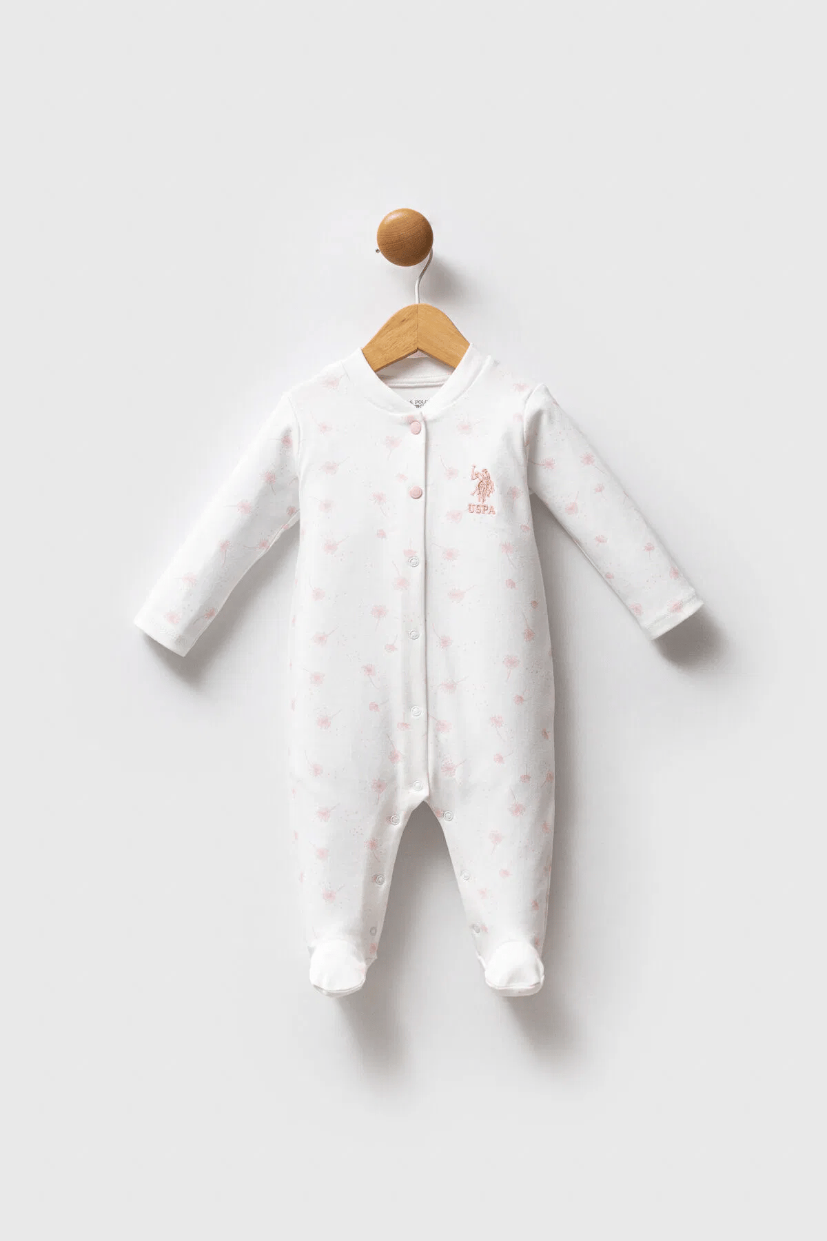 U.S. Polo Assn Kız Bebek Tulum 03-9 Ay Beyaz