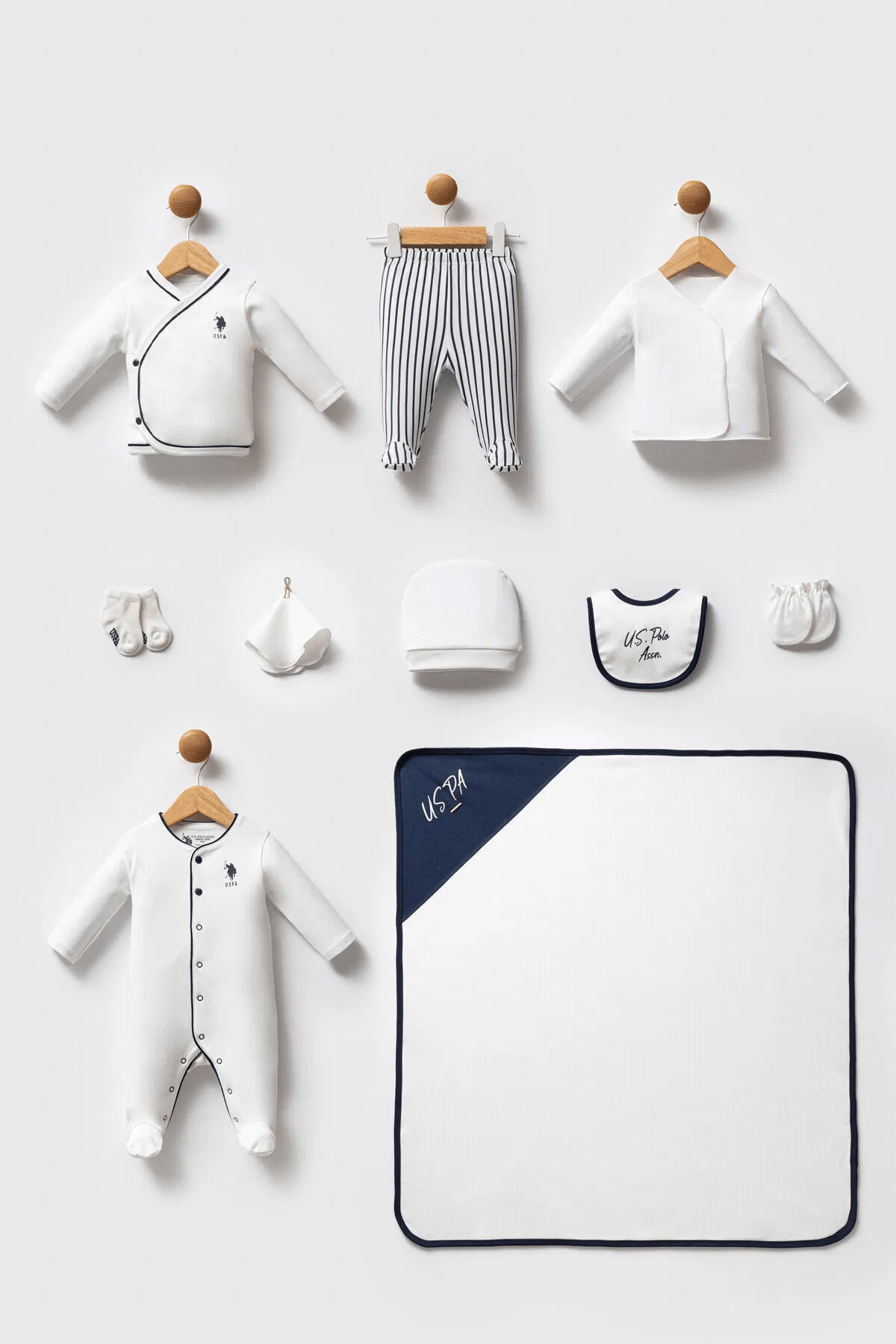U.S. Polo Assn Erkek Bebek Hastane Çıkışı 0-3 Ay Beyaz