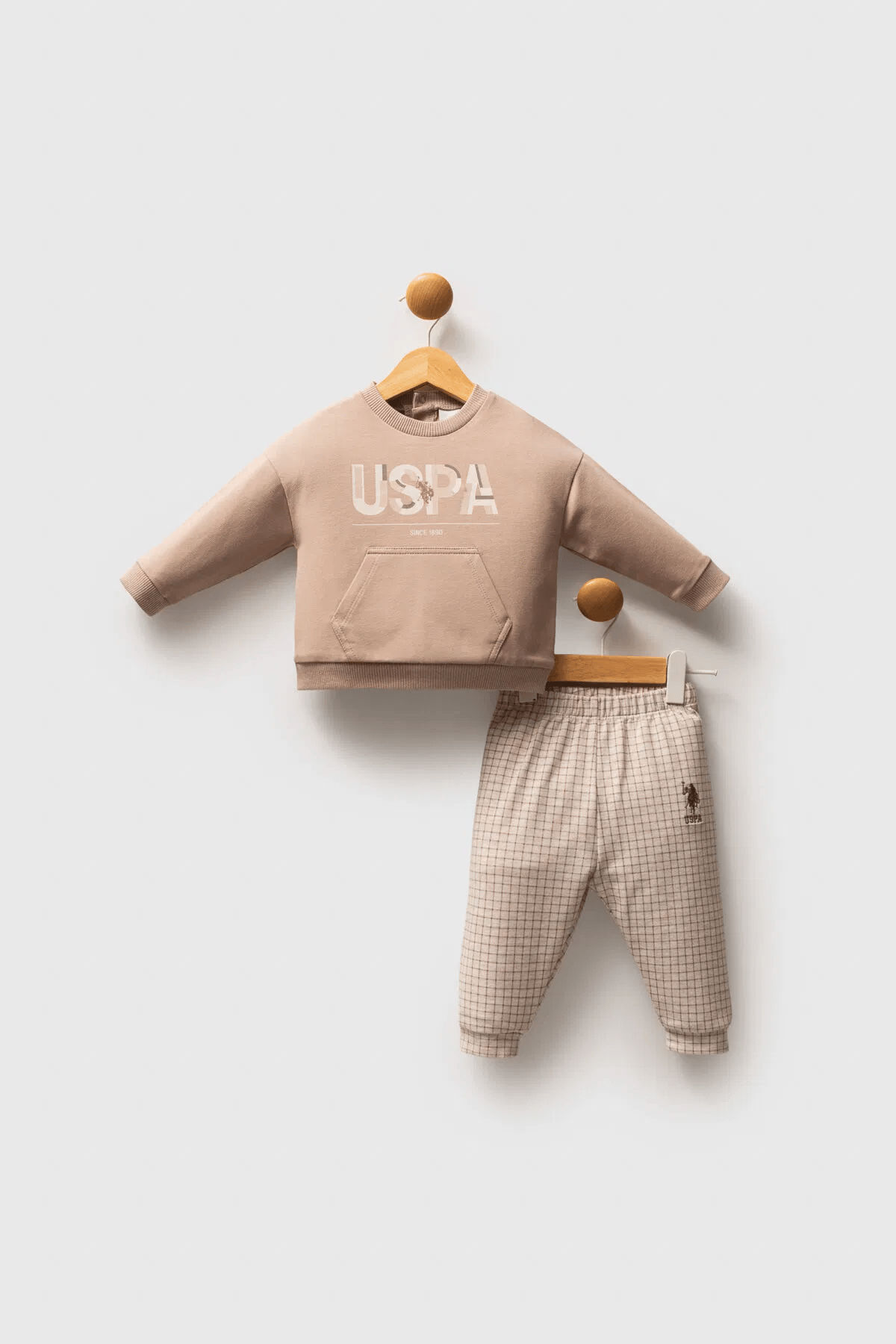 U.S. Polo Assn Erkek Bebek Takım 6-36 Ay Bej