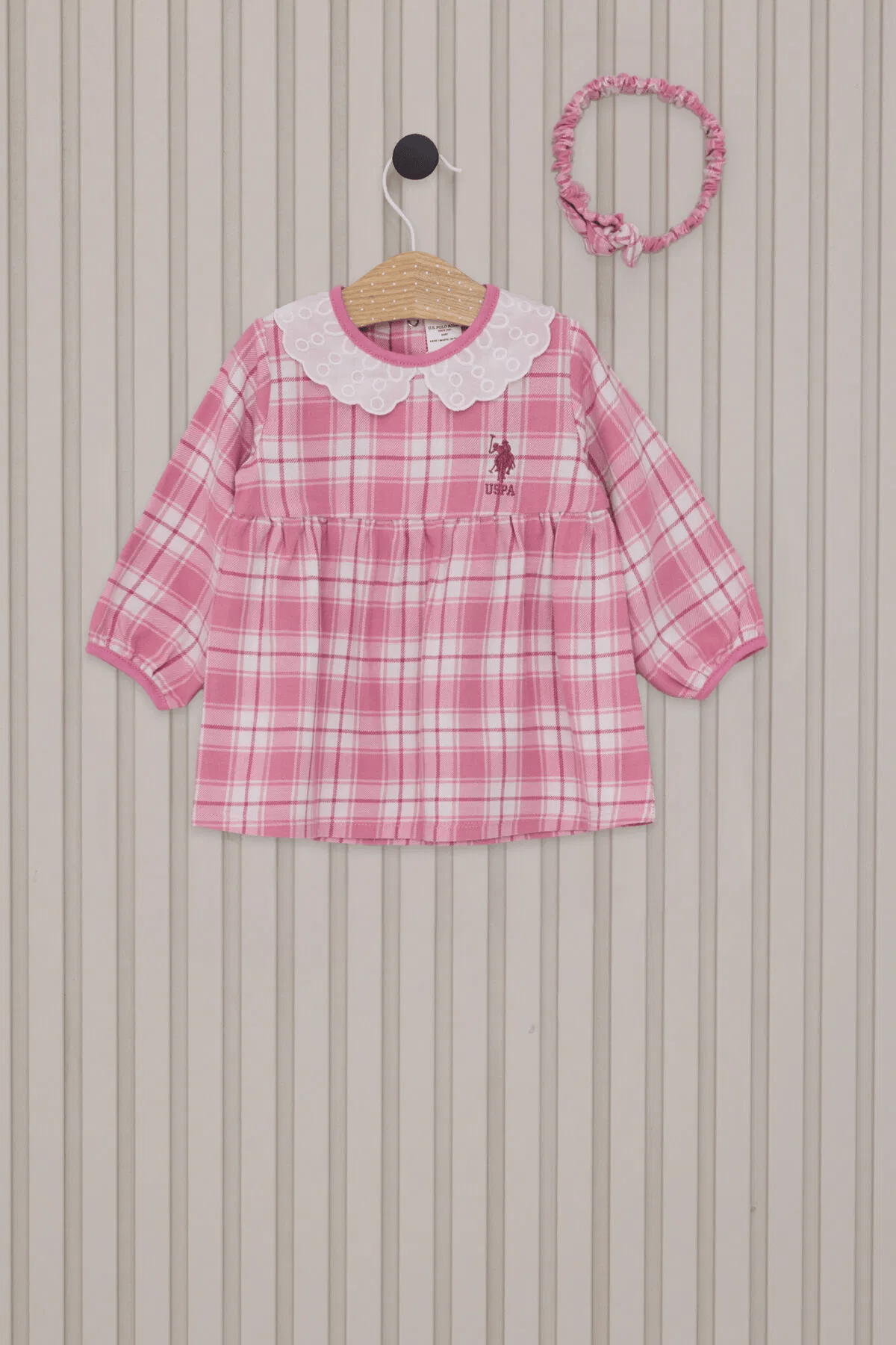 U.S. Polo Assn Kız Bebek Elbise 6-36 Ay Pembe
