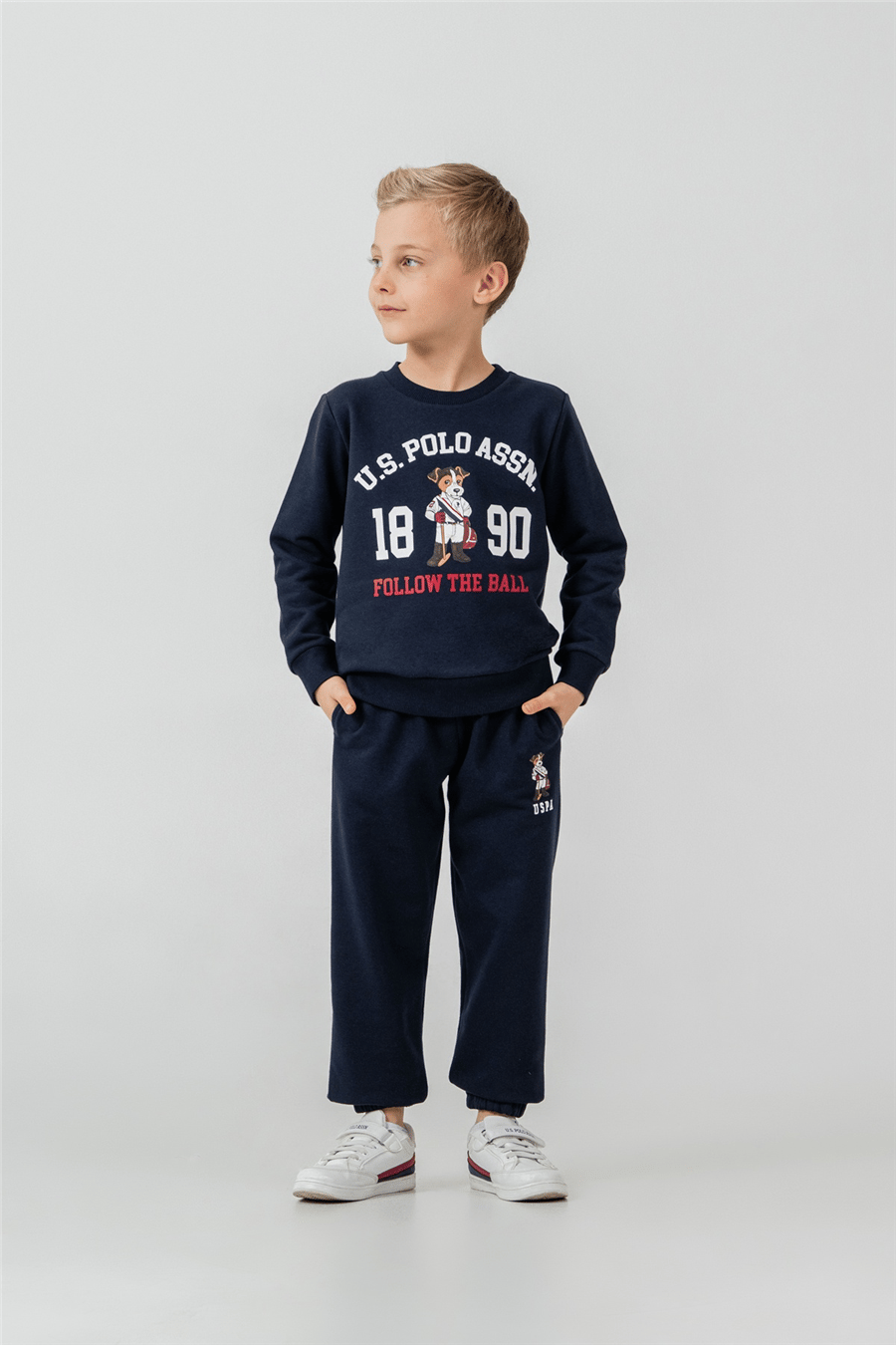 U.S. Polo Assn.Erkek Çocuk Baskılı EşofmanTakım 9-14 Yaş Lacivert