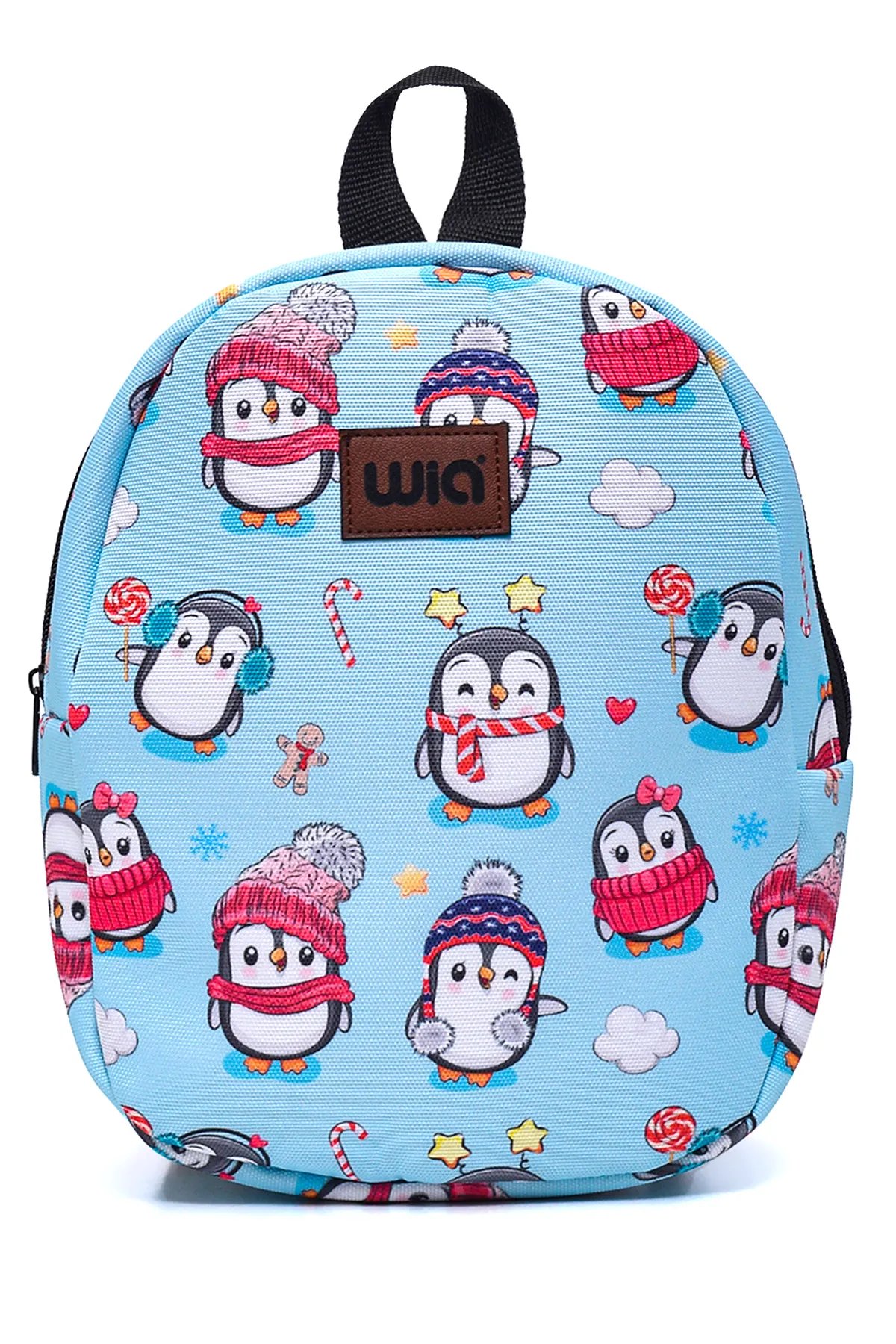 Wia Eğlenceli Baskı Tek Bölmeli Kreş Çanta Mavi