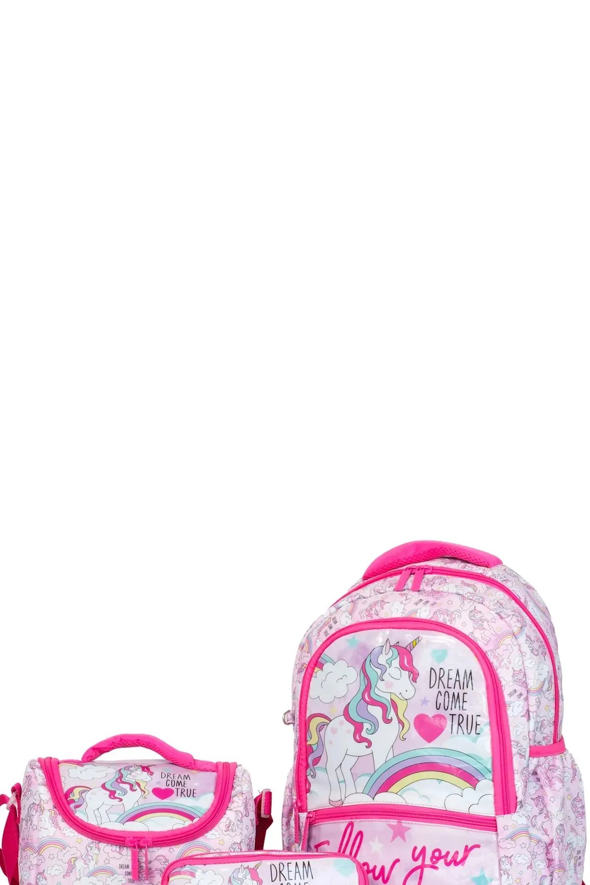 Wia Soft Unicorn Kız Çocuk Çanta Seti Pembe