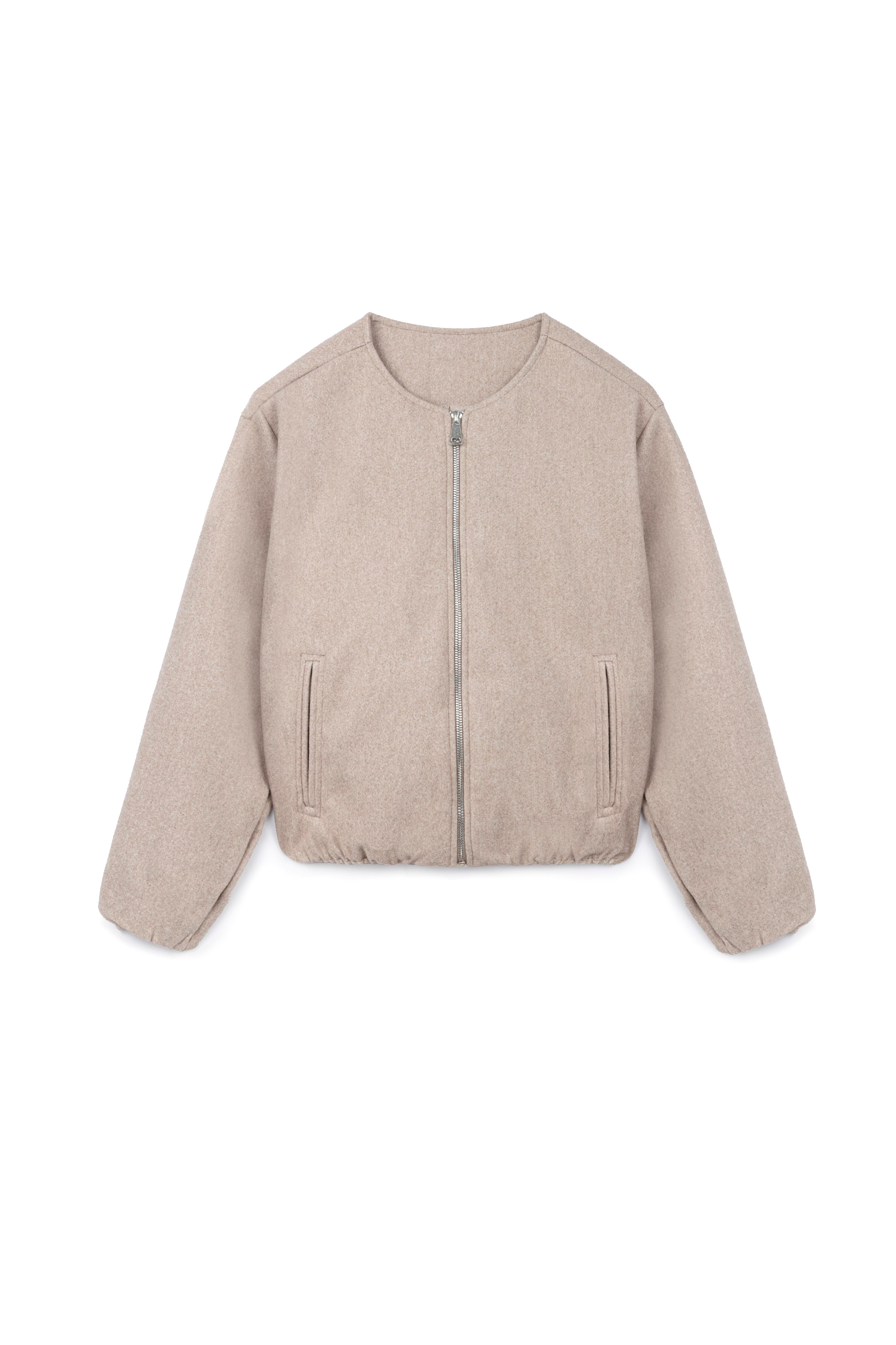 Ruby Bomber Kaşe Ceket Bej 