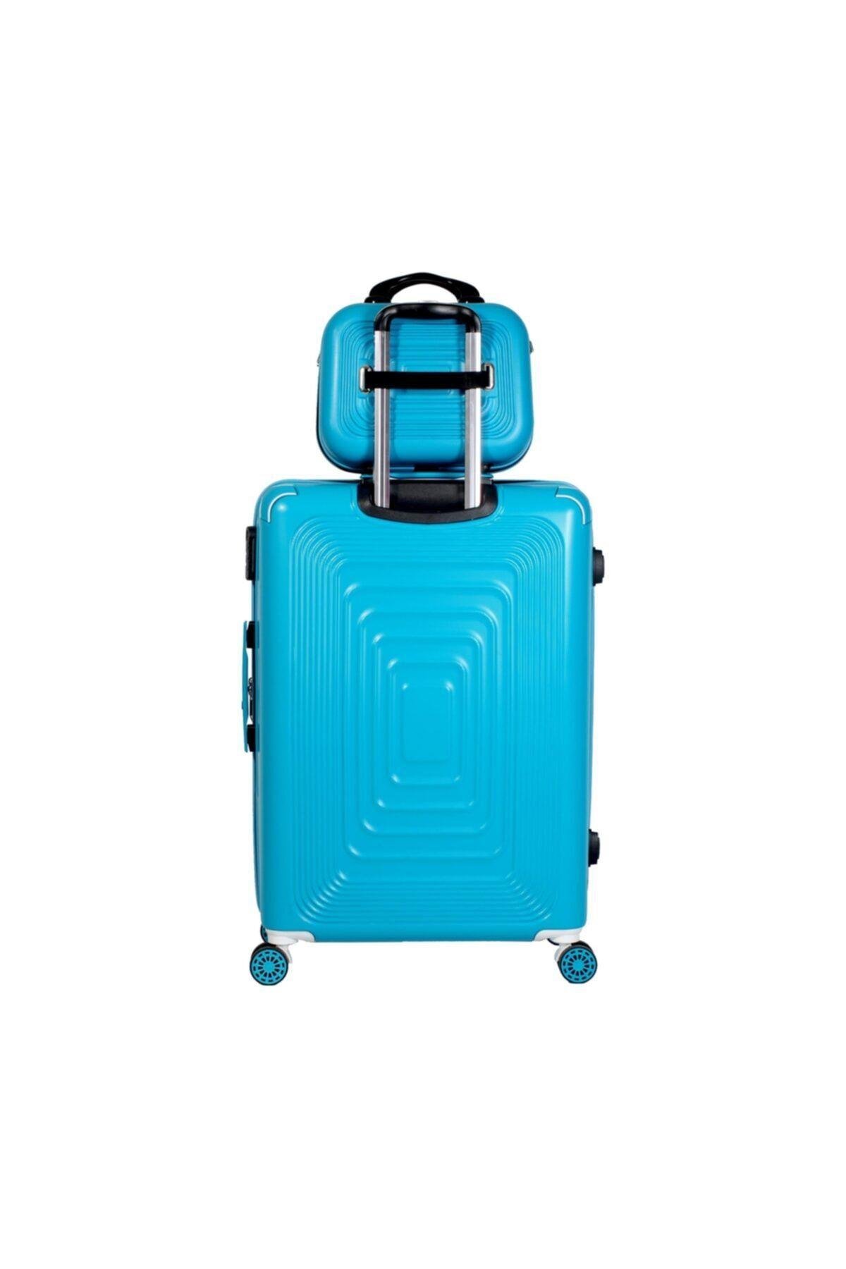 Nasa U.s Ring Turkuaz 2 Li Valiz Seti ( Kabin + Makyaj )