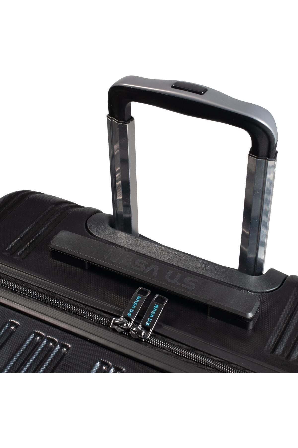 Nasa U.s Space Siyah 3 Lü Valiz Seti (büyük Orta Makyaj )