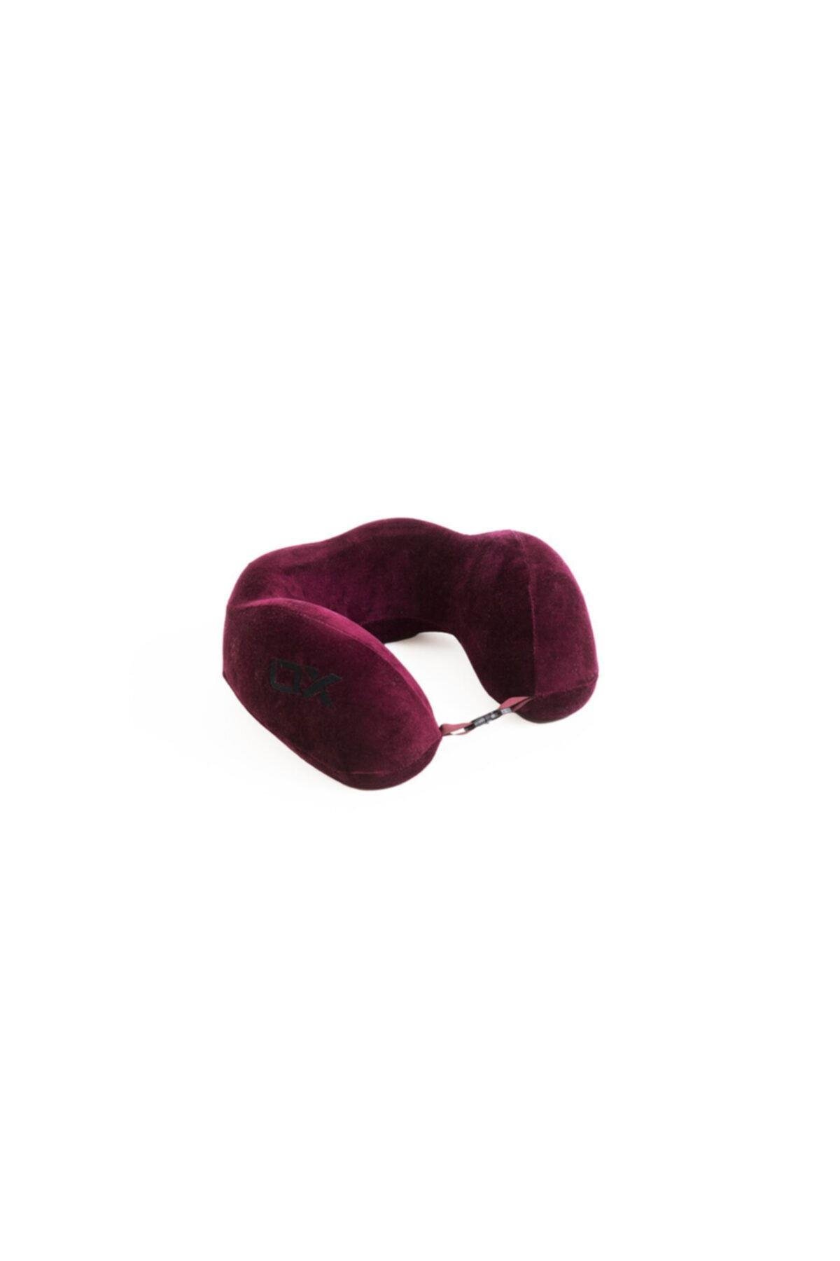 Unisex Bordo Ortapedik Seyahat Yastığı  Boyunluk