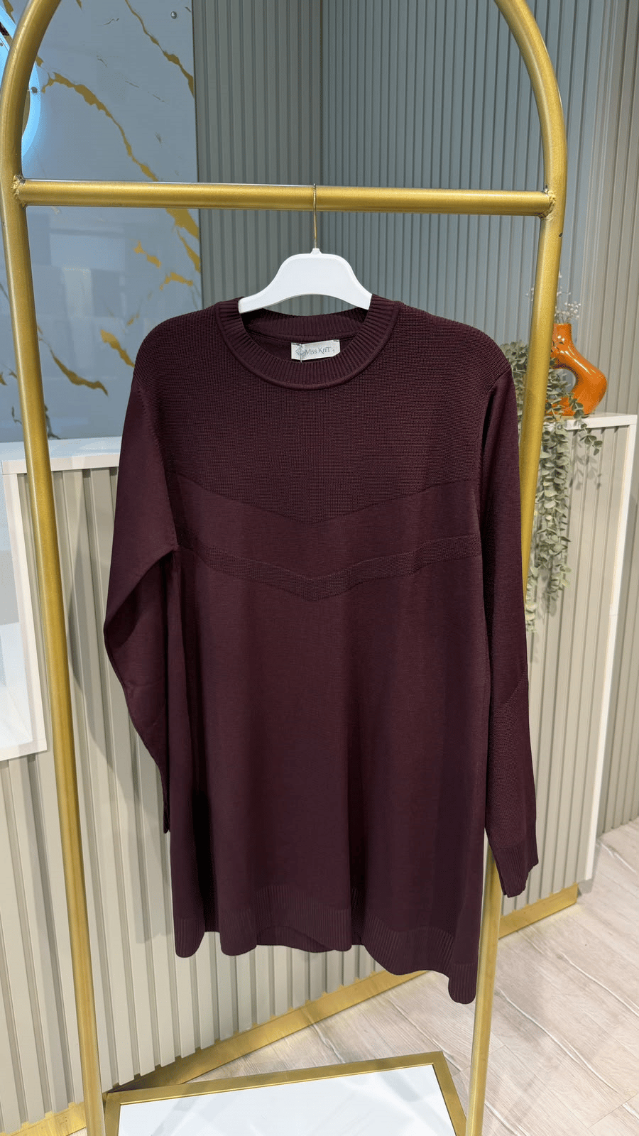 36243 MERSERİZE TUNİK - MÜRDÜM