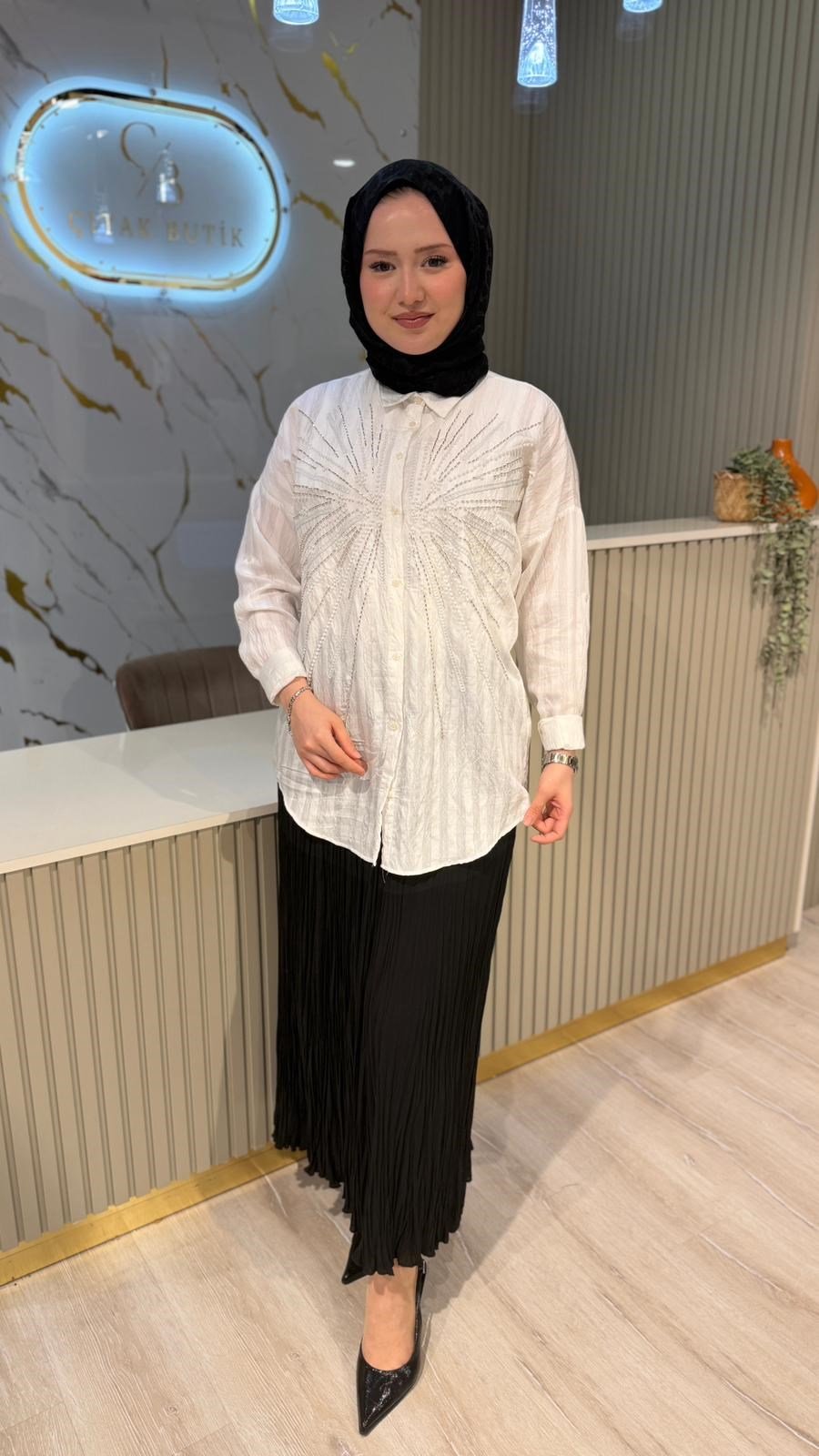 5202 MERİH GÖMLEK - BEYAZ