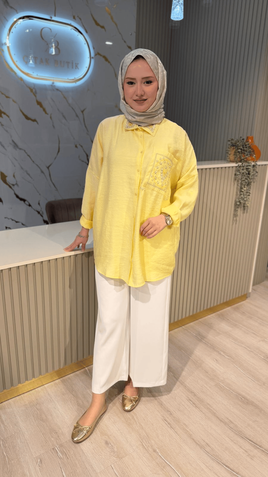 5405 ROSE GÖMLEK - SARI