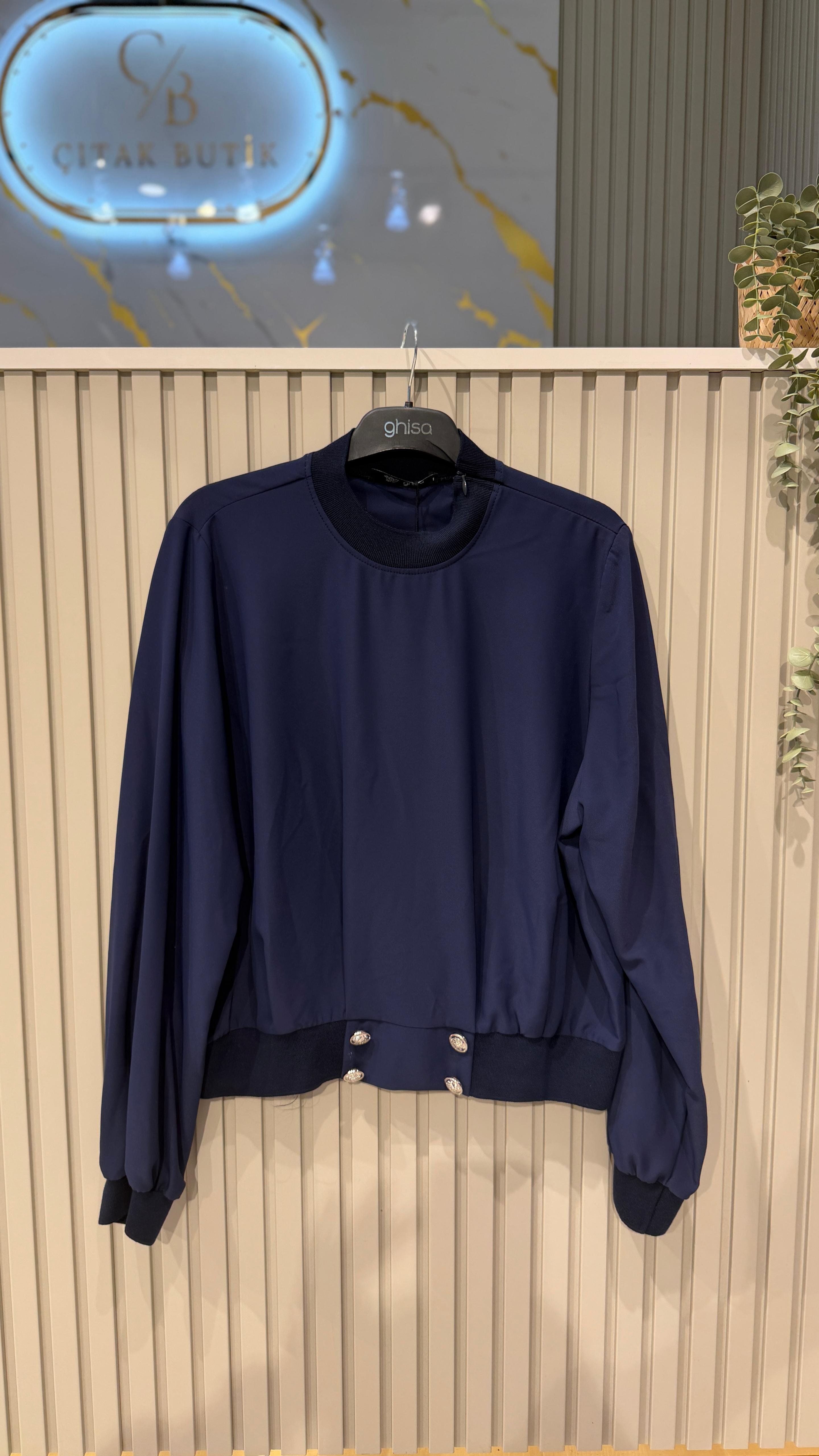 GHİSA 4424 BLUZ - LACİVERT