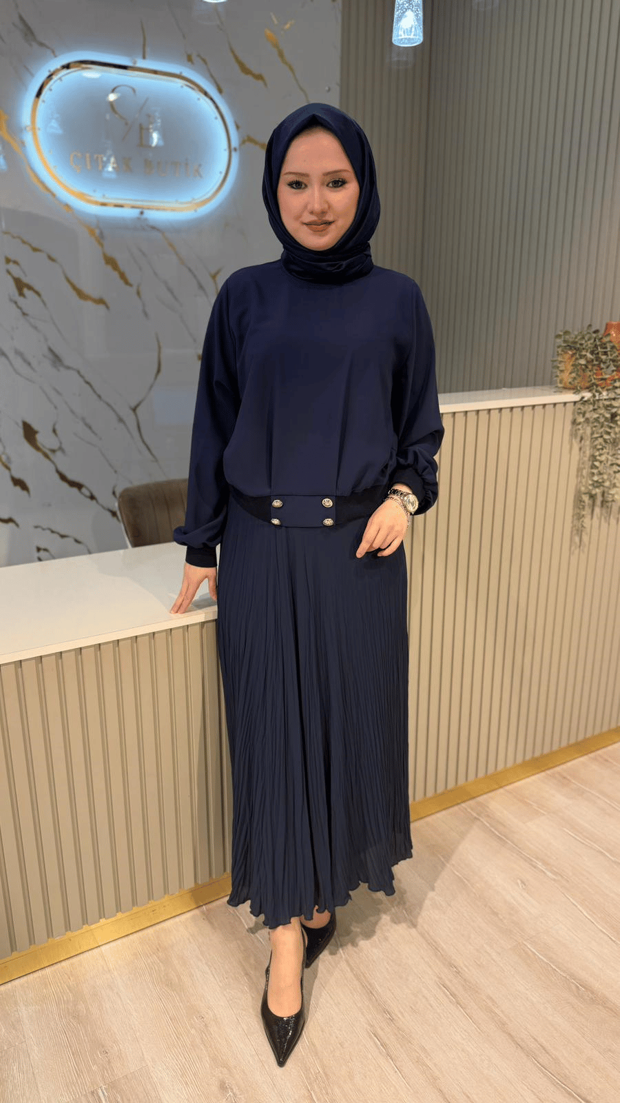 GHİSA 4424 BLUZ - LACİVERT