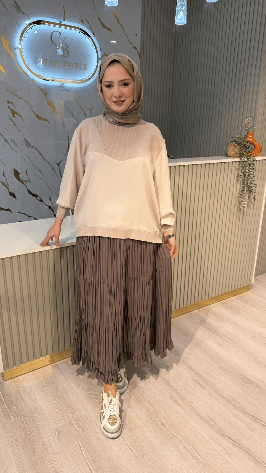 GHİSA 4467 BLUZ - BEJ