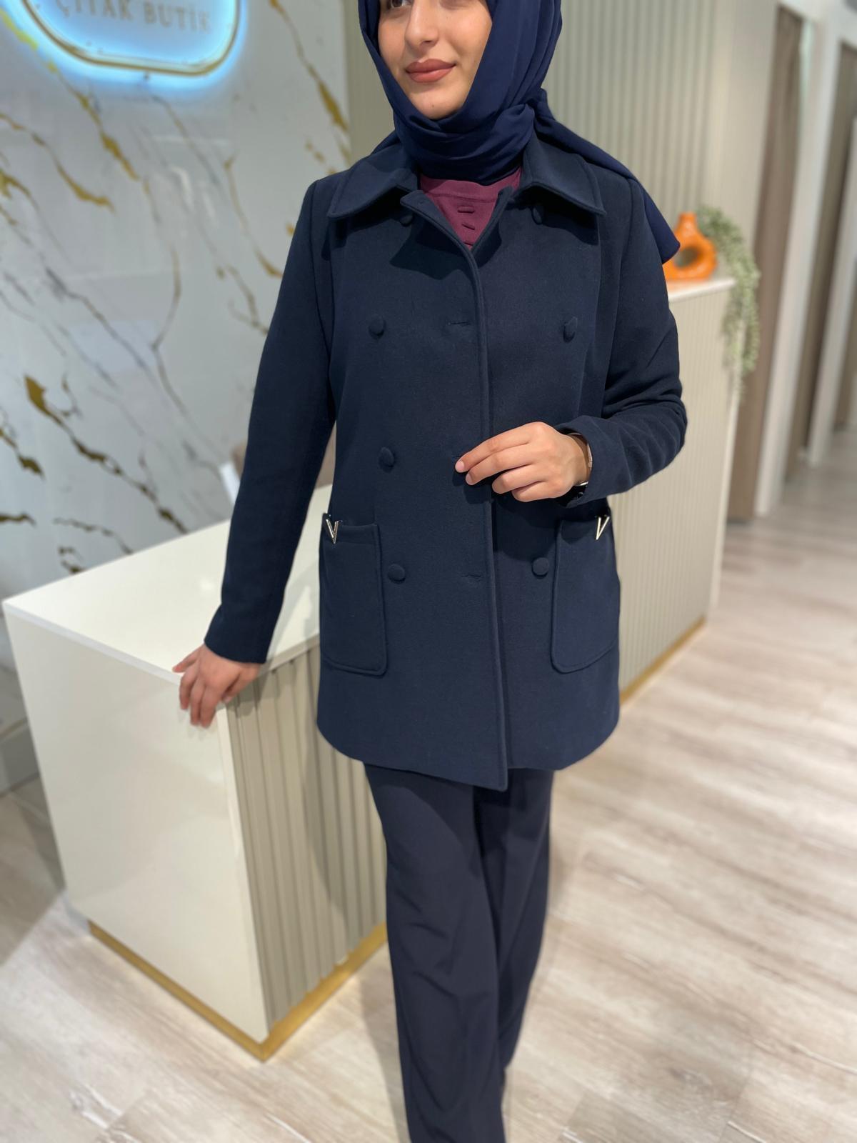 KAYRA 13129 ARA BOY KAŞE KABAN-LACİVERT
