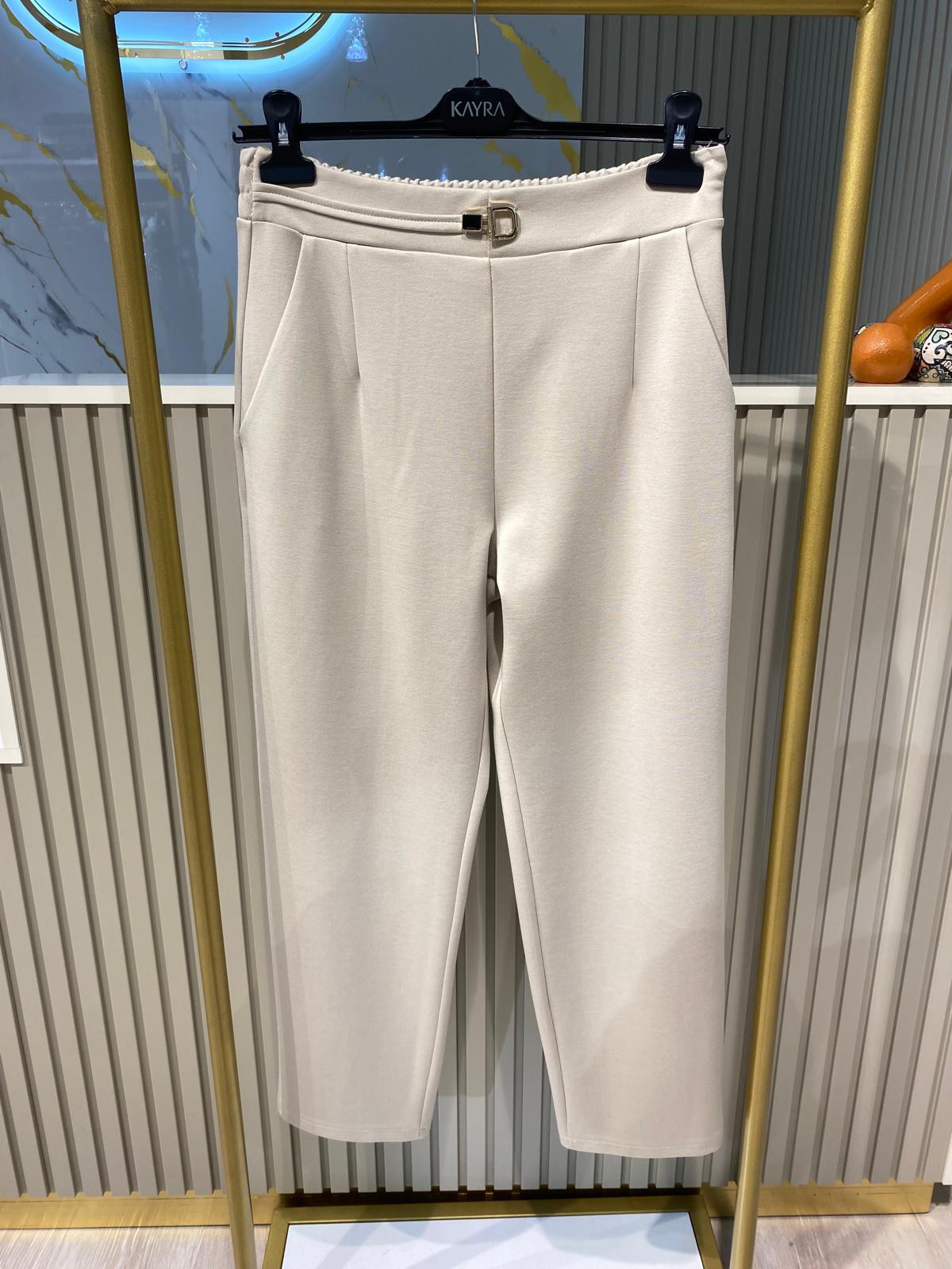 KAYRA 19010 ÇELİK ÖRME PANTALON-TAŞ