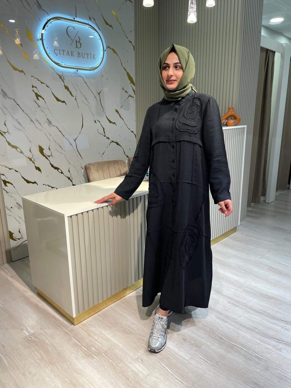 MİCCA 252601 GÖMLEK KAP-SİYAH