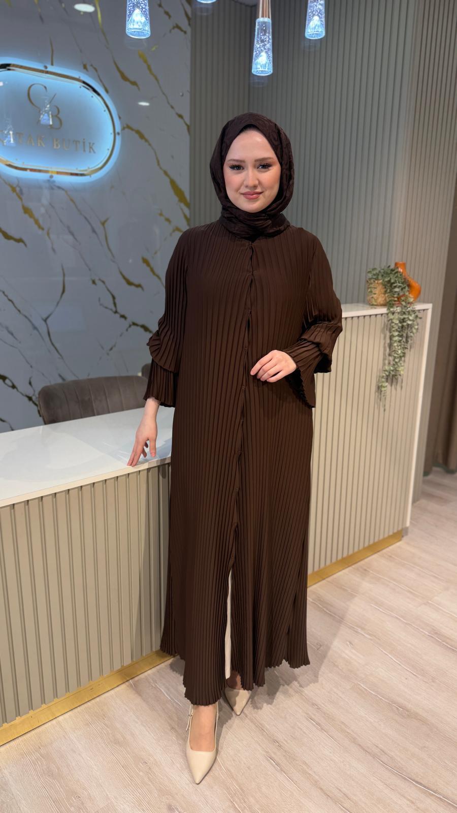 MİCCA 261502 PİLE DETAY FERACE - KAHVE