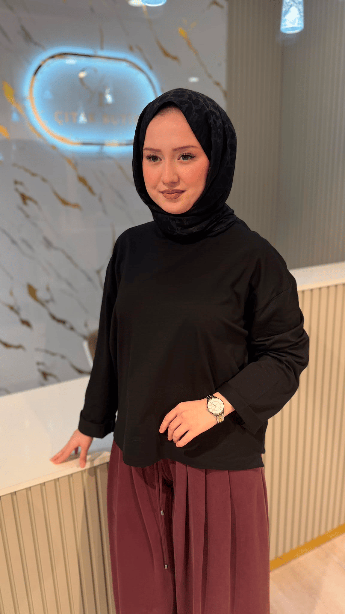 MRW 1838 COMFY PENYE TUNİK - SİYAH