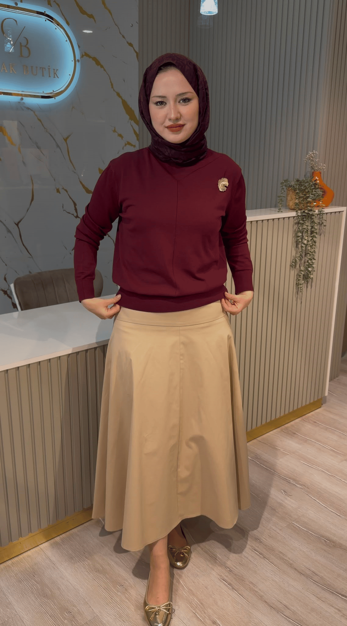 NUSS 200 MERSERİZE BLUZ - BORDO