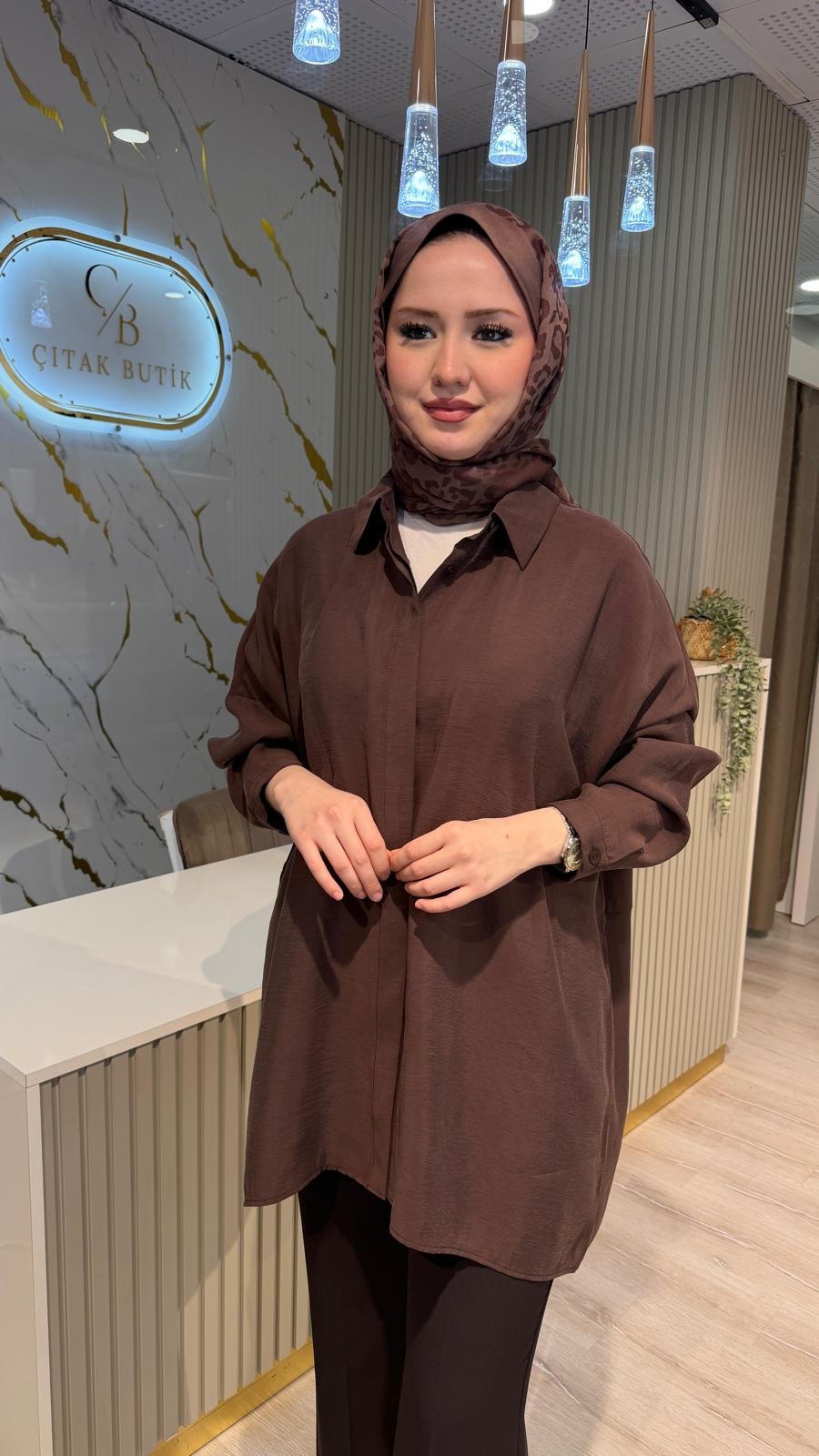 NUSS 3001 BASİC GÖMLEK-KAHVE