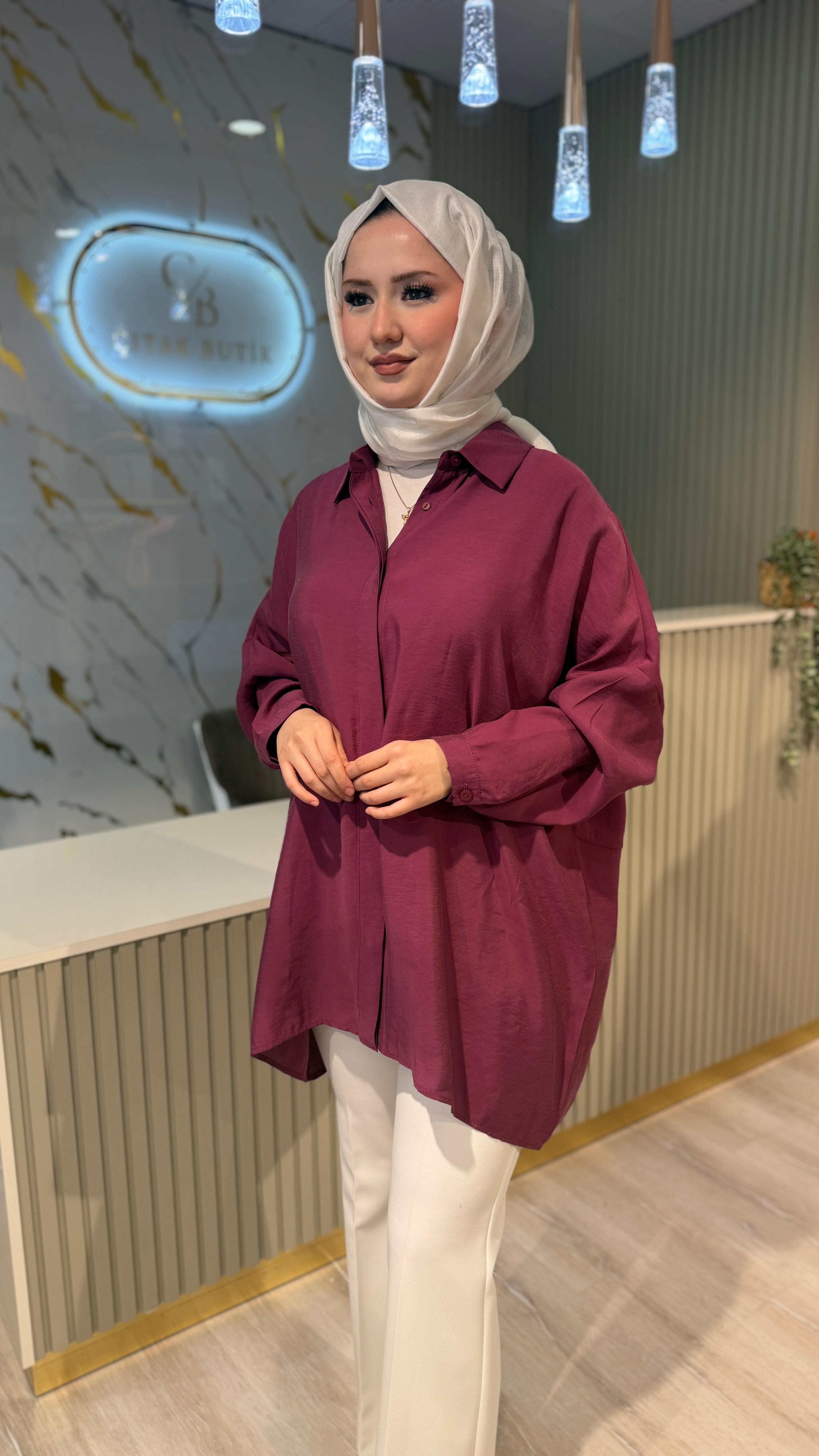 NUSS 3001 BASİC GÖMLEK-MÜRDÜM