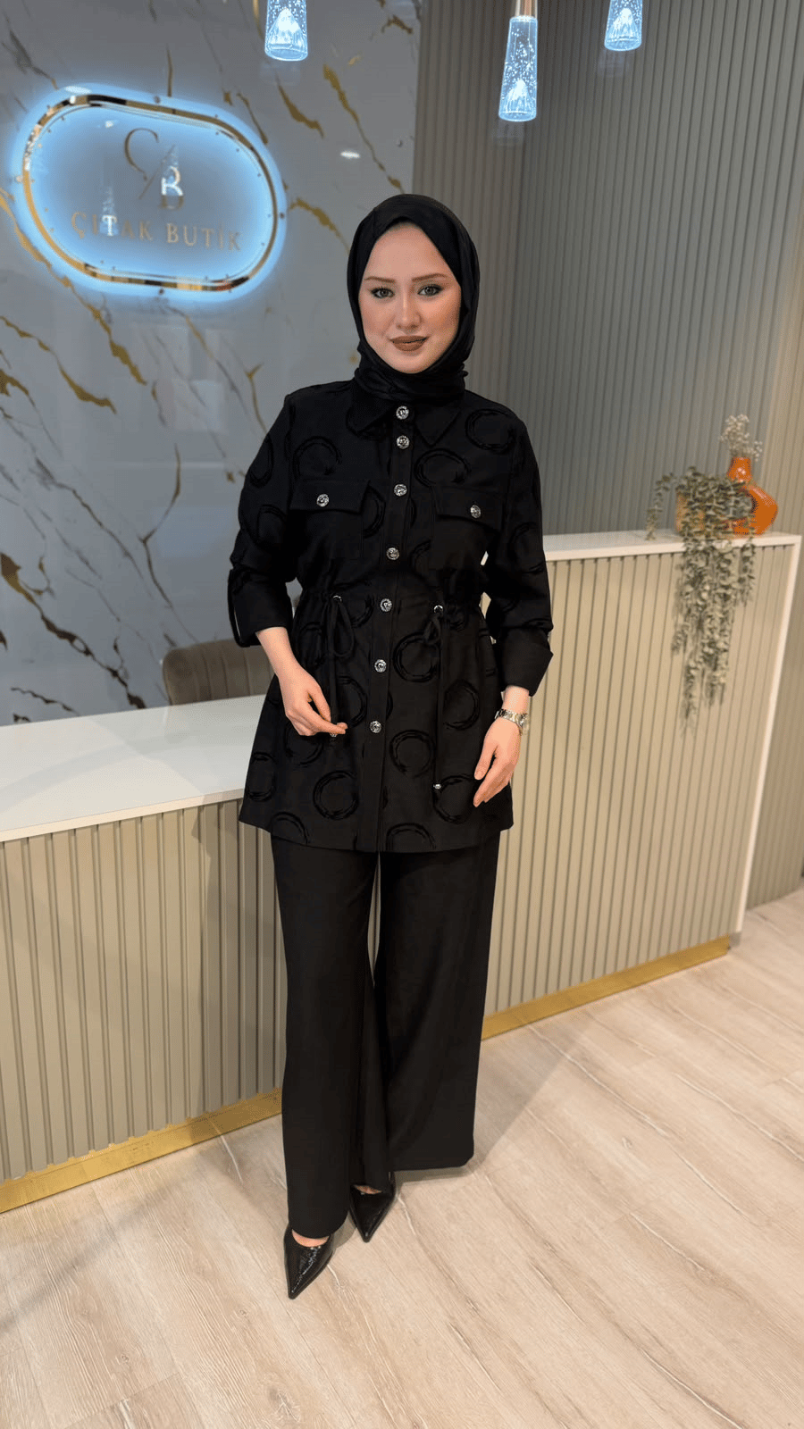 OTTO 7503 GALAKSİ PANTOLONLU TAKIM-SİYAH